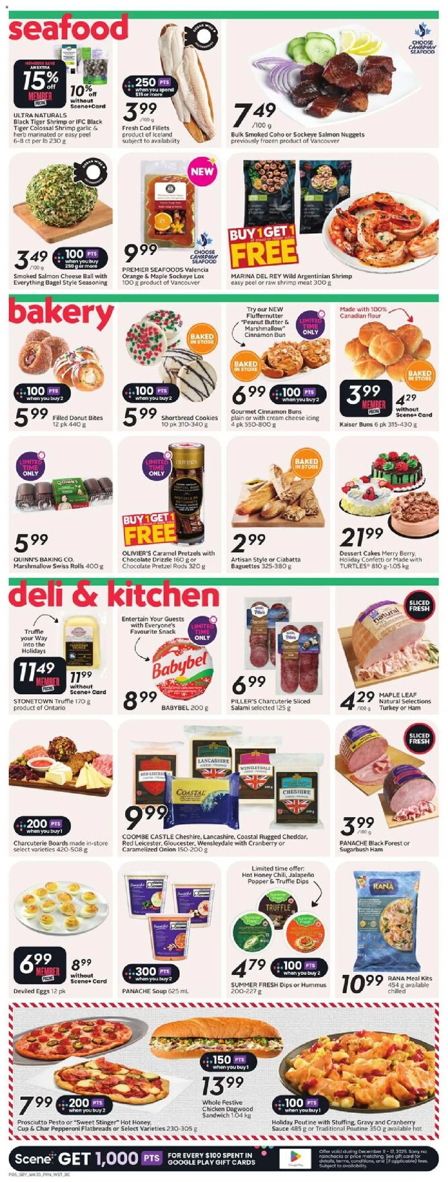 Safeway flyer valid from 11.12.2025 | Page: 9 | Products: Cream, Turkey, Butter, Chocolate