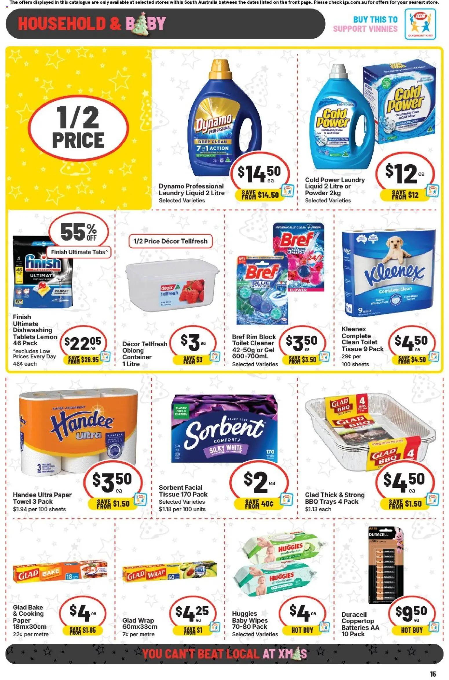 IGA catalogue - valid from 17.12.2025 | Page: 15 | Products: Toilet, Household, Water, Lemon