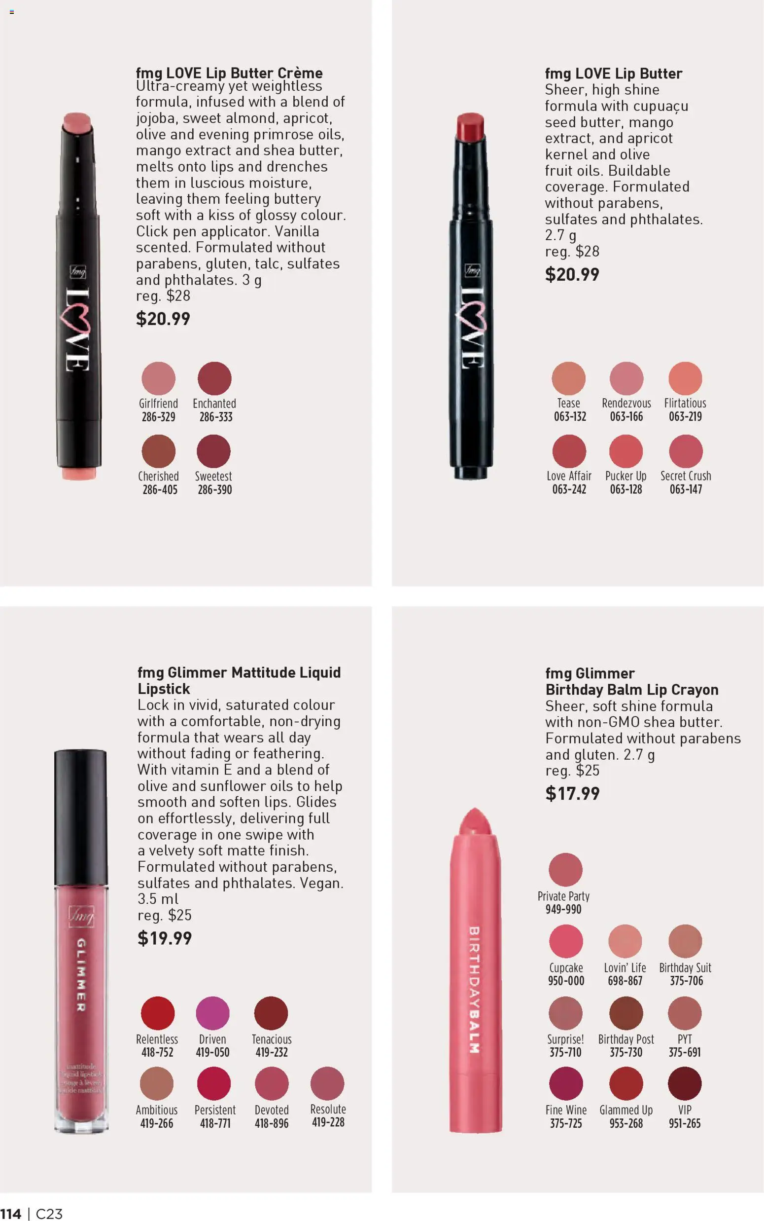 Avon flyer valid from 06.11.2025 | Page: 114 | Products: Lipstick, Butter, Wine, Suit