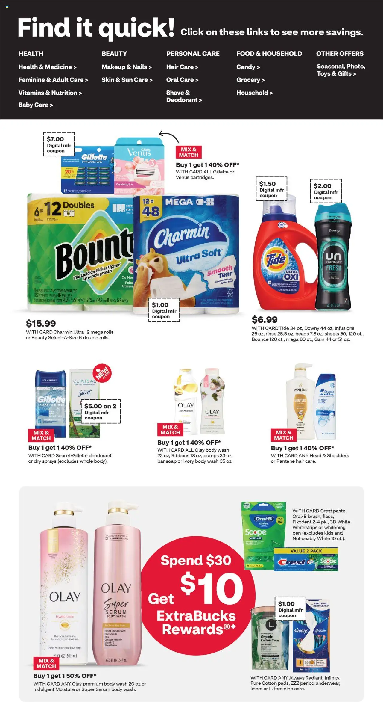 CVS Pharmacy Weekly Ad - WA - valid from 12.10.2025 | Page: 4 | Products: Vitamin, Picker, Deodorant, Tampons
