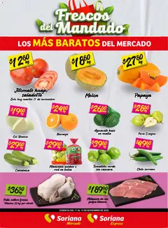 Vista previa de Soriana - Frescos del Mandado Mercado: Saltillo y Torreón, nuevo folleto de la tienda, válido en México a partir del 11.11.2025