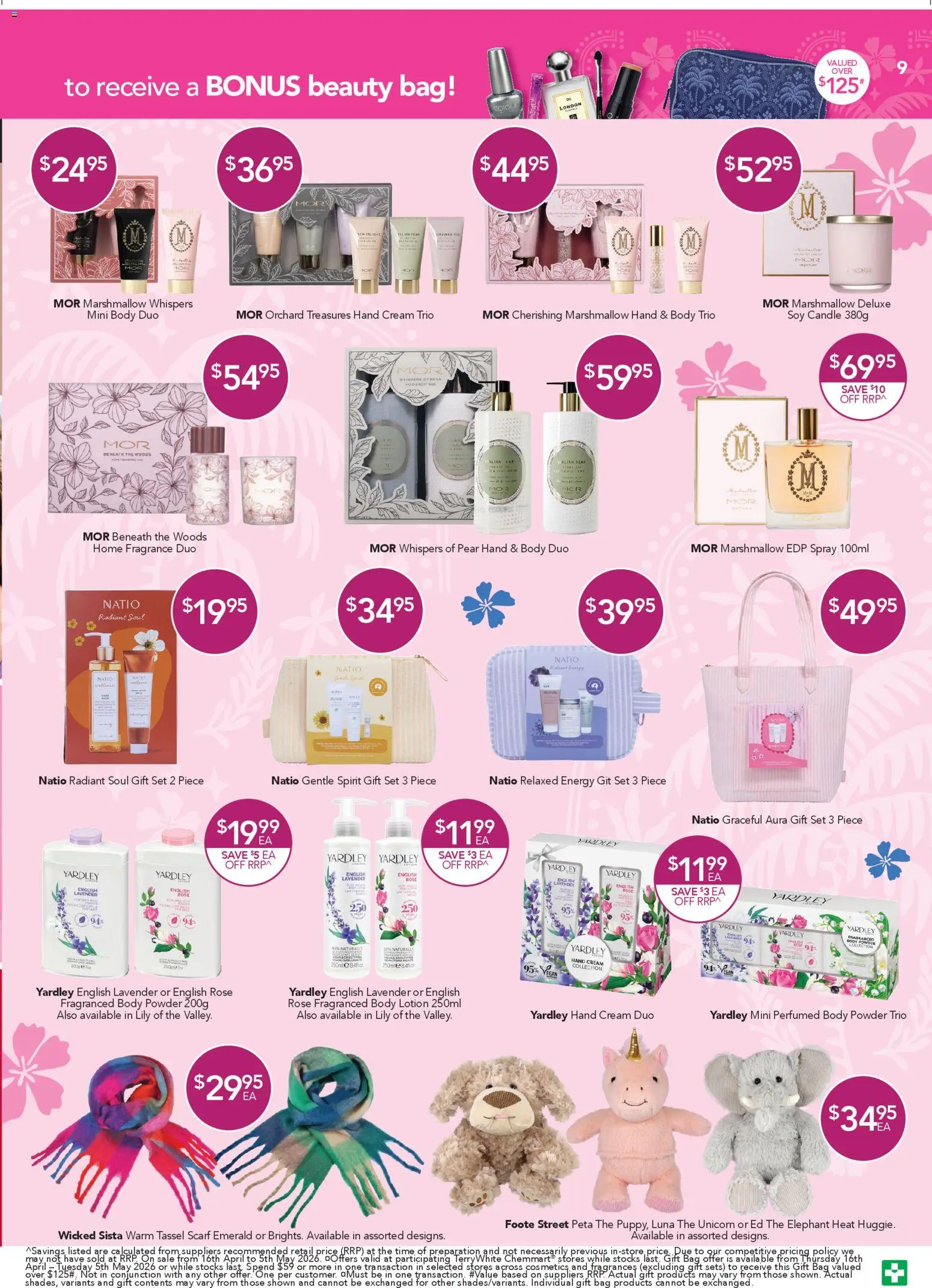 Terry White catalogue - valid from 16.04.2026 | Page: 9 | Products: Body lotion, Pear, Scarf, Bag