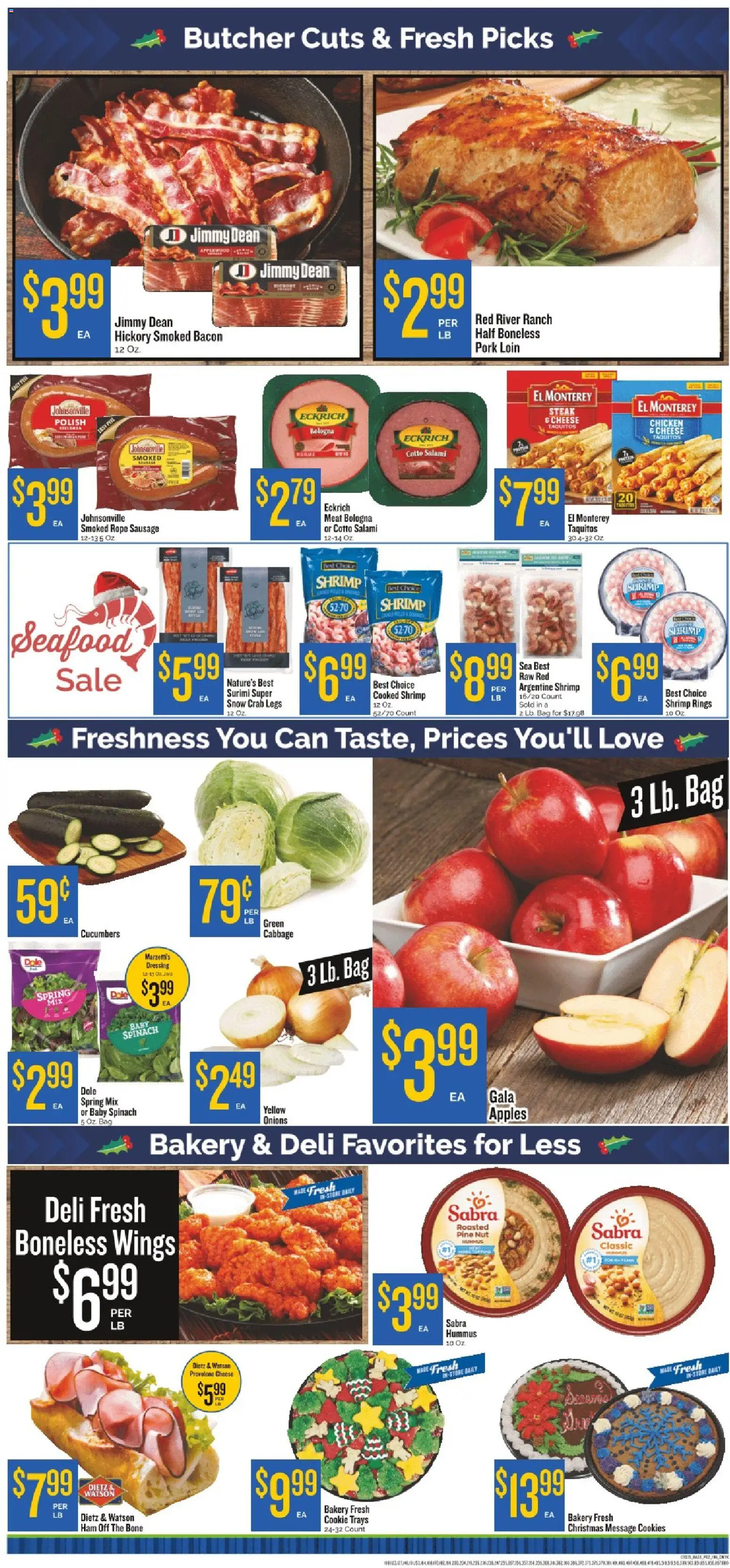 Homeland Weekly Ad - valid from 10.12.2025 | Page: 2 | Products: Spinach, Cheese, Pork, Apples