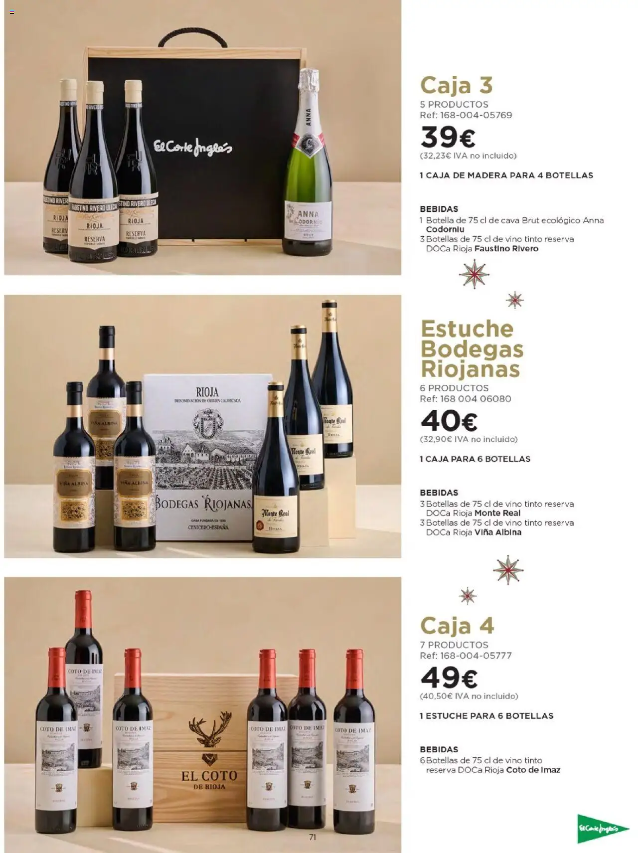 Nuevas ofertas de El Corte Inglés válidas en toda la República Mexicana desde el 03.10.2025. ¡Encuentra las mejores ofertas en El Corte Inglés - Catálogo Cestas Navidad 2025! | Página: 71 | Productos: Cava, Botella, Vino, Caja