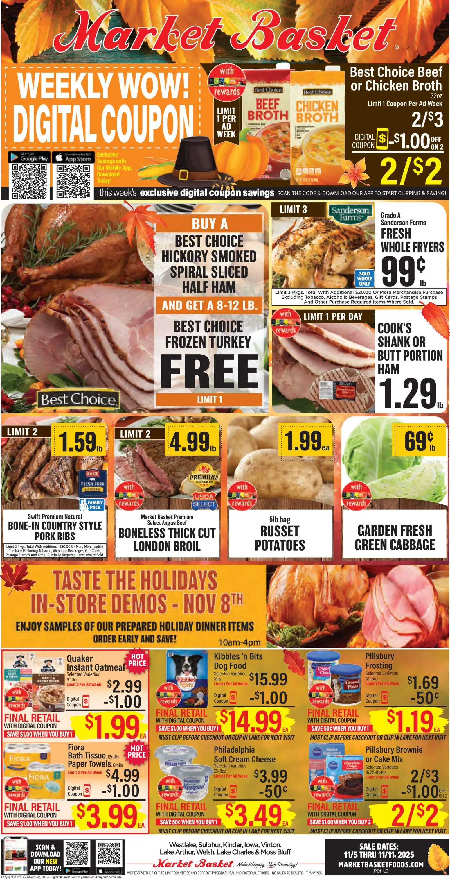 Market Basket Lake Charles - valid from 05.11.2025 | Page: 1 | Products: Bath, Ham, Cream, Potatoes