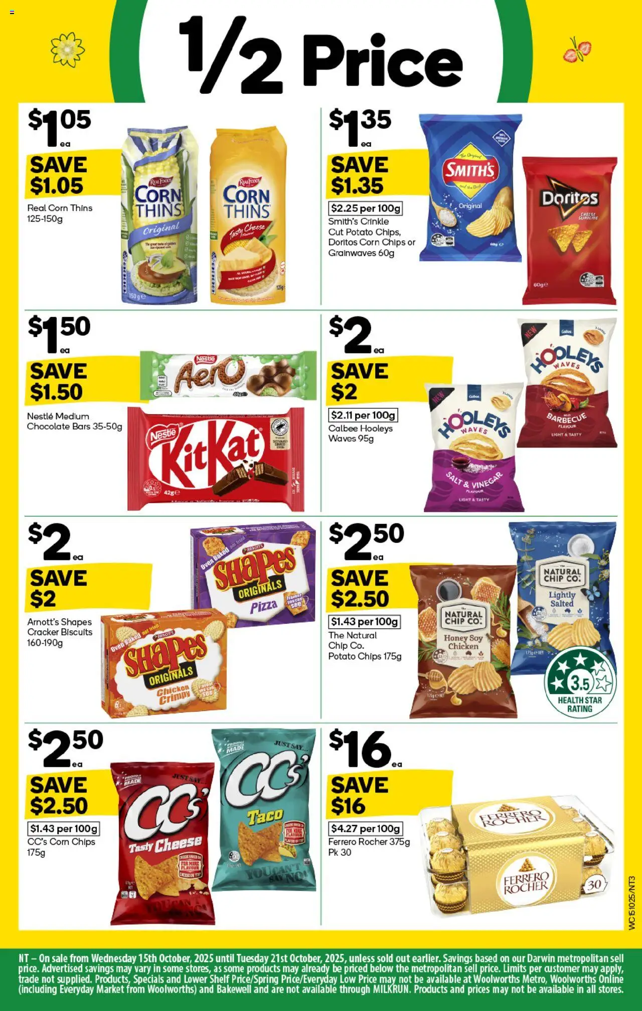 Woolworths catalogue - valid from 15.10.2025 | Page: 3 | Products: Light, Pizza, Chicken, Oven