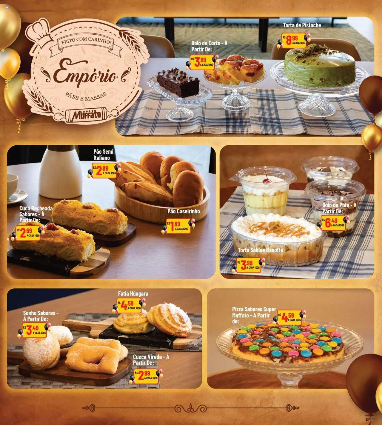Super Muffato Folheto - válido de 12.08.2025 | Página: 22 | Produtos: Pistache, Pão, Pizza, Bolo