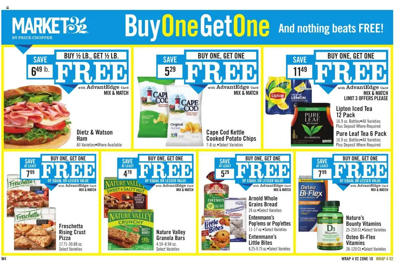 Price Chopper Weekly Ad - valid from 03.08.2025 | Page: 16 | Products: Bread, Tea, Chips, Salt