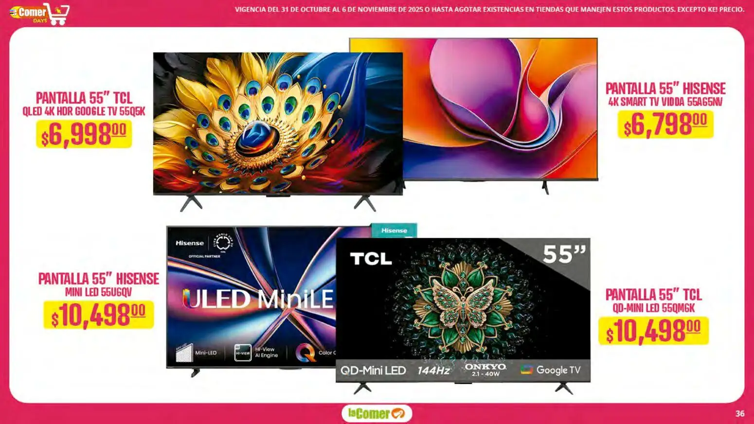 Nuevas ofertas de La Comer válidas en toda la República Mexicana desde el 31.10.2025. ¡Encuentra las mejores ofertas en La Comer folleto! | Página: 36