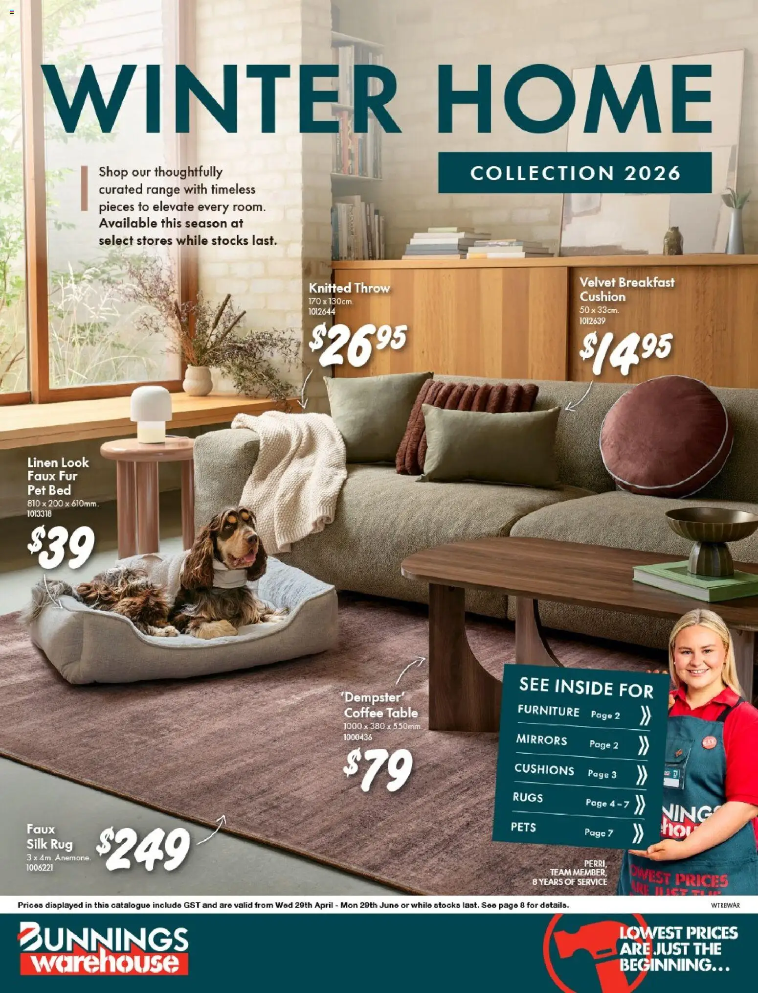Bunnings Warehouse catalogue - valid from 29.04.2026 | Page: 1 | Products: Fur, Linen, Rugs, Bed