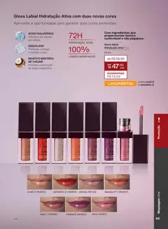 Natura - Ciclo 18/2025 - Pré-Visualização do folheto da loja Natura, válido de 30.10.2025 | Página: 93 | Produtos: Maquiagem, Gloss labial, Manteiga