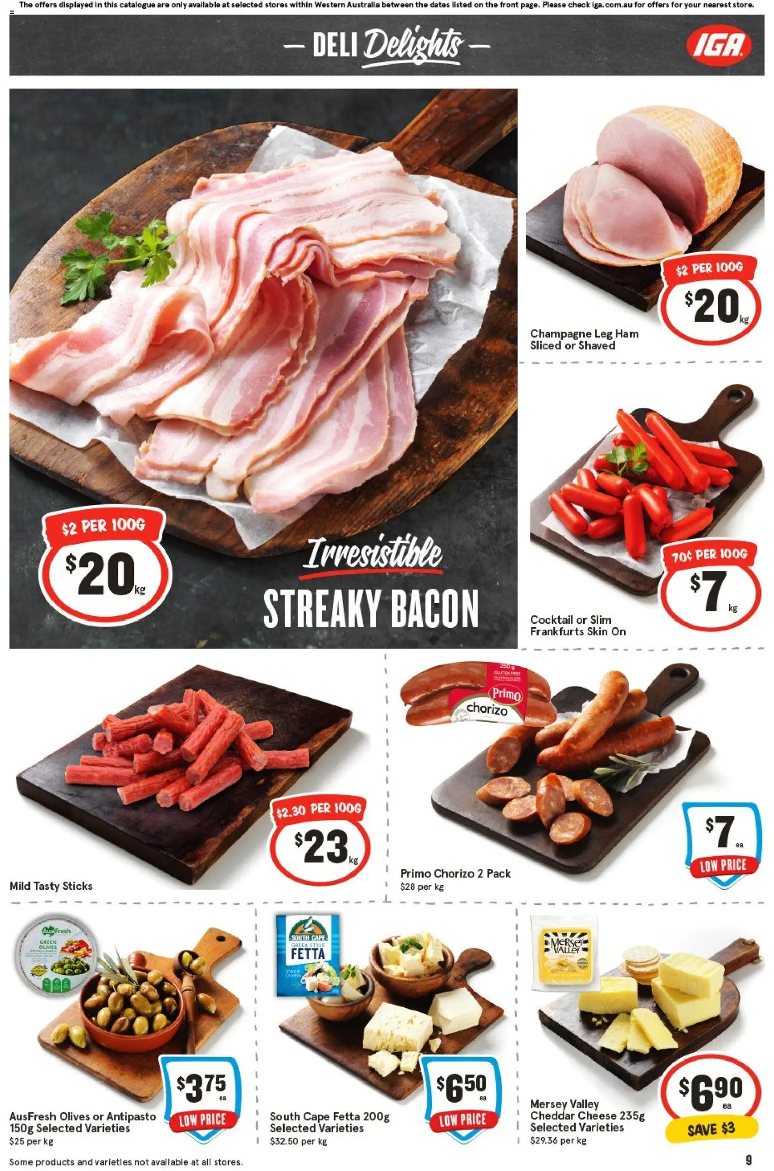 IGA catalogue - valid from 29.10.2025 | Page: 12 | Products: Bacon, Cheese, Ham, Olives