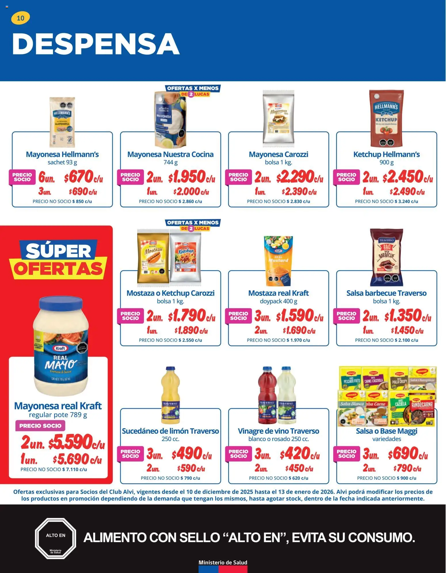 Alvi catálogo │ válido desde el 10.12.2025 | Página: 10 | Productos: Bolsa, Cocina, Pollo, Vinagre