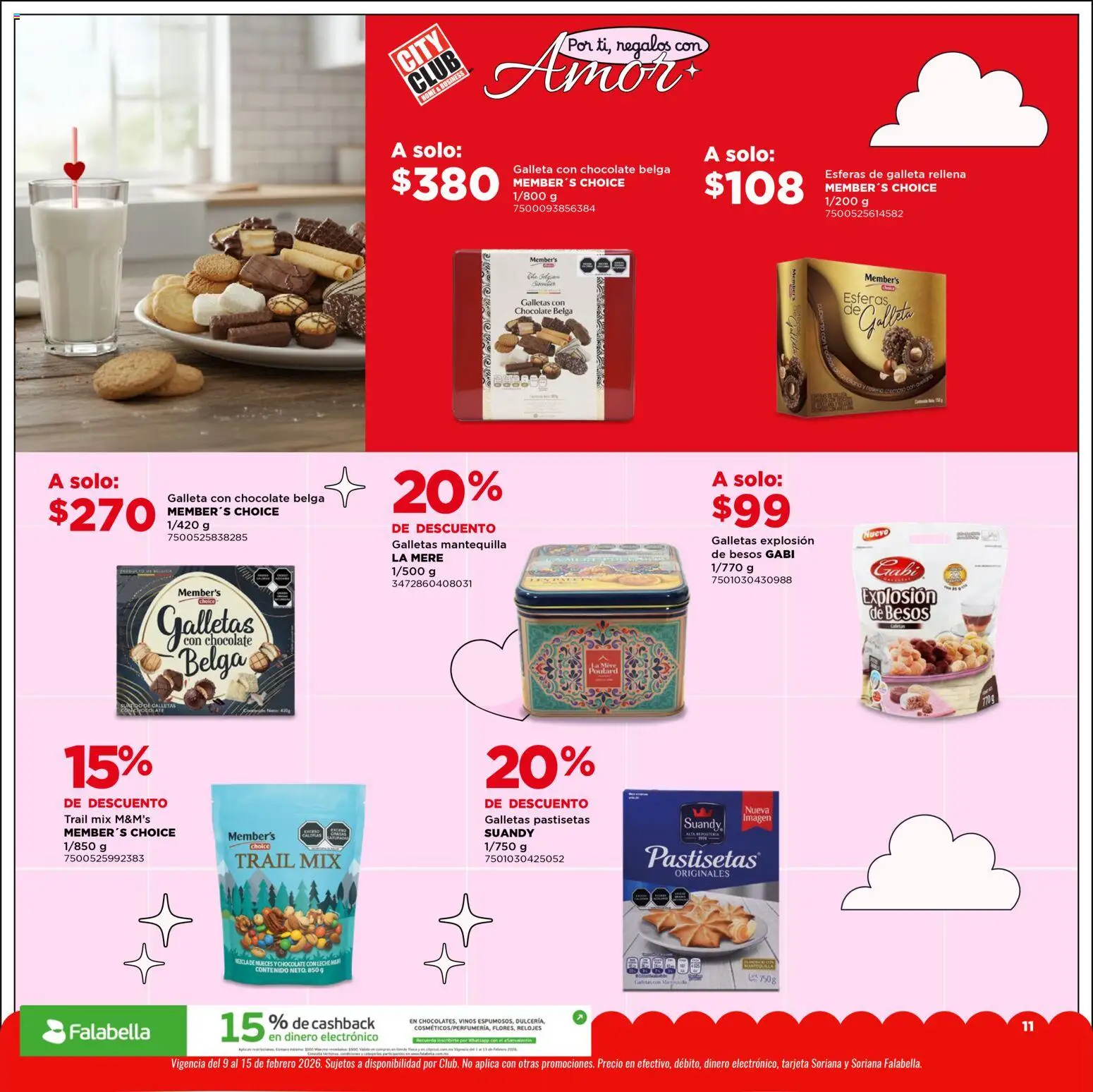 Nuevas ofertas de City Club válidas en toda la República Mexicana desde el 09.02.2026. ¡Encuentra las mejores ofertas en City Club catálogo Por ti, regalos con Amor! | Página: 11