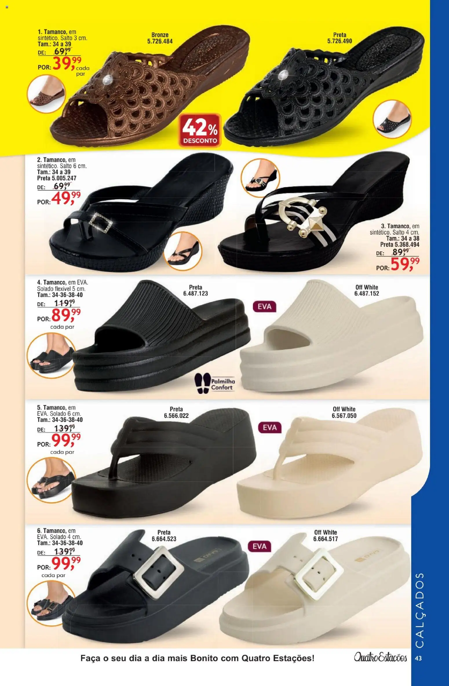 Quatro Estações Folheto - válido de 01.05.2026 | Página: 39 | Produtos: Faca, Palmilha