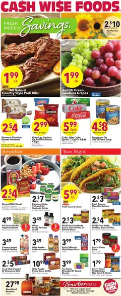 Cash Wise Weekly Ad - valid from 17.09.2025 | Page: 1 | Products: Corn, Cheese, Coffee, Rice