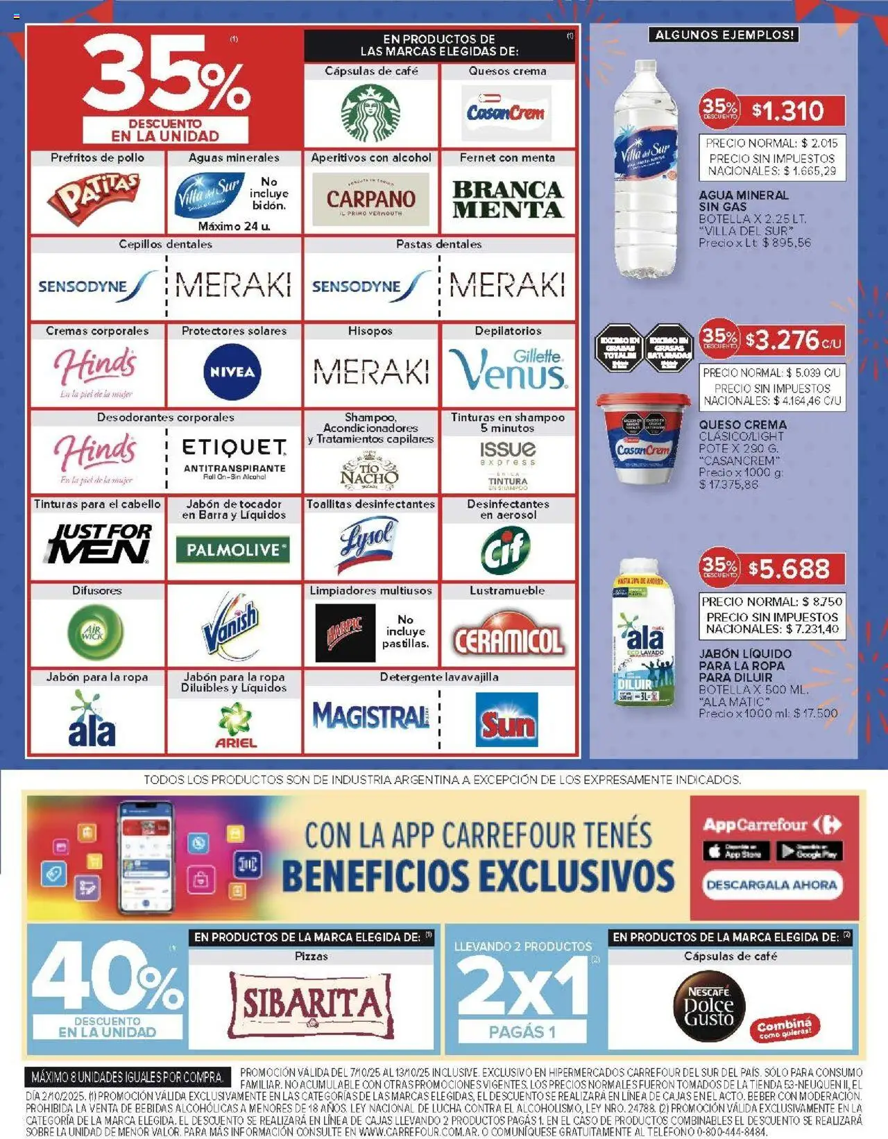 Carrefour -Ofertas Chubut │ válido desde el 07.10.2025 | Página: 7 | Productos: Teléfono, Pollo, Café, Crema