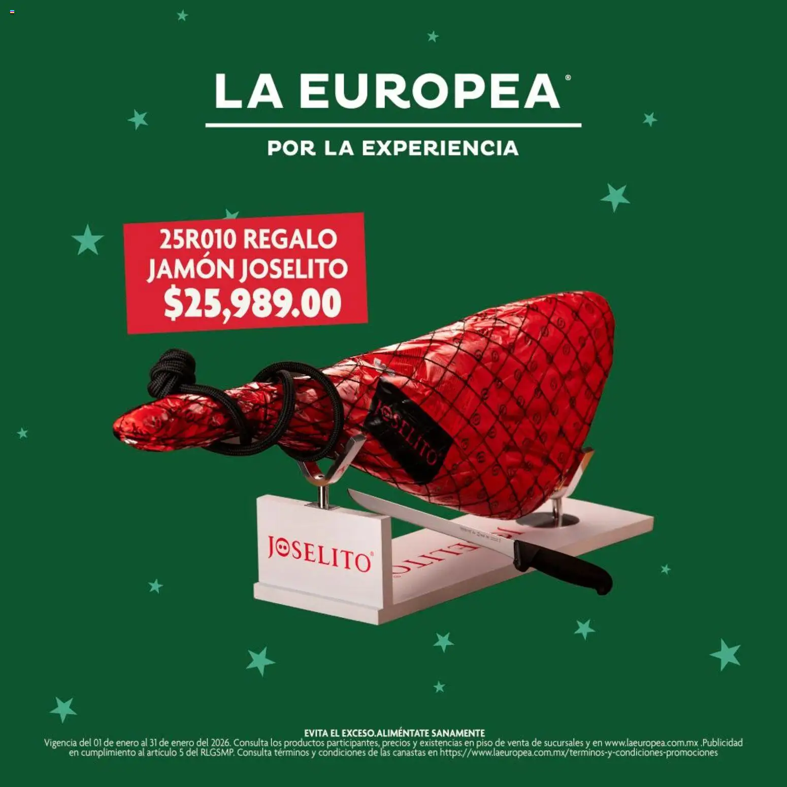 Nuevas ofertas de La Europea válidas en toda la República Mexicana desde el 01.01.2026. ¡Encuentra las mejores ofertas en La Europea catálogo Productos gourmet exclusivos de temporada! | Página: 4 | Productos: Jamón