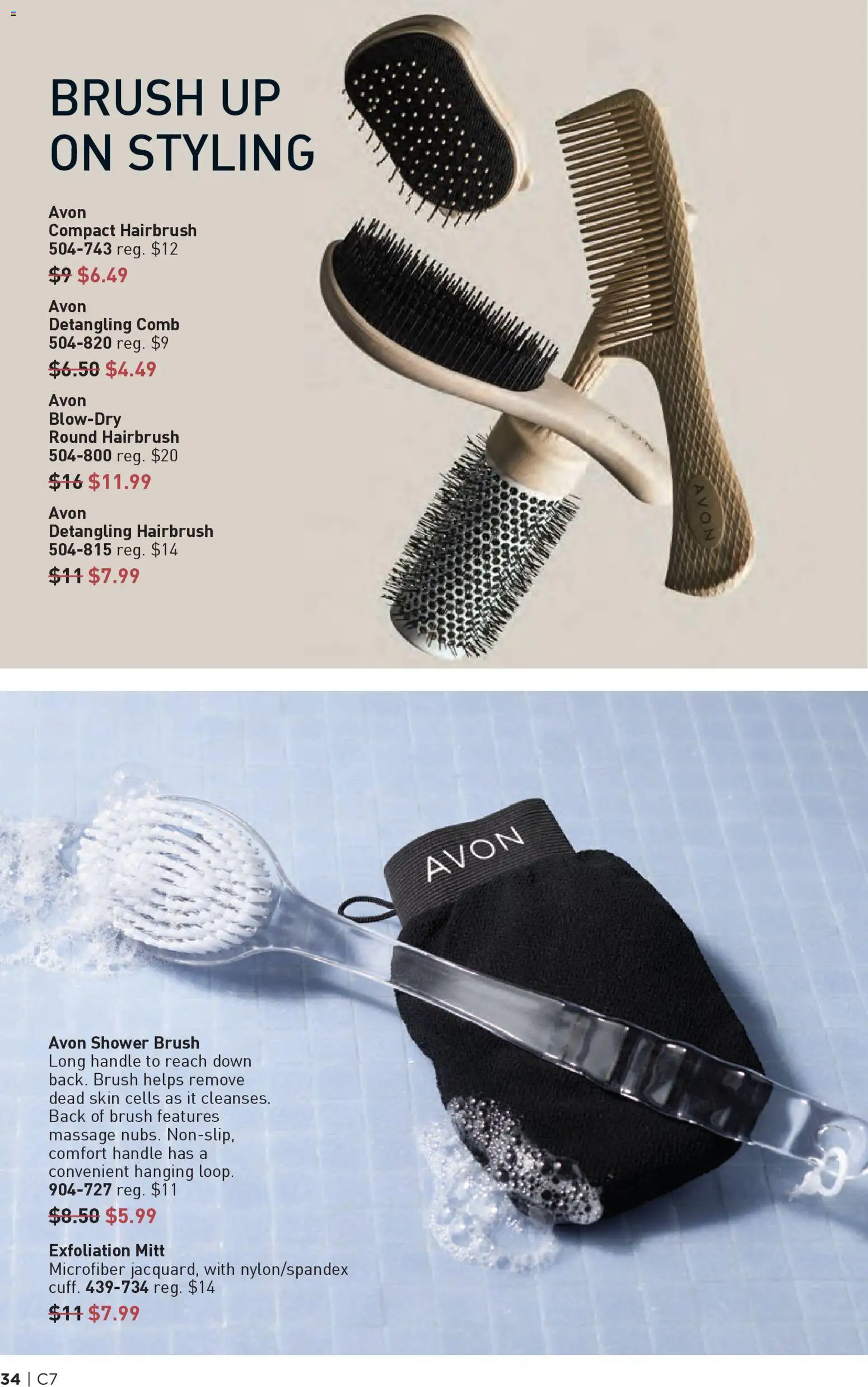 Avon Brochure - valid from 25.03.2026 | Page: 34 | Products: Shower, Brush