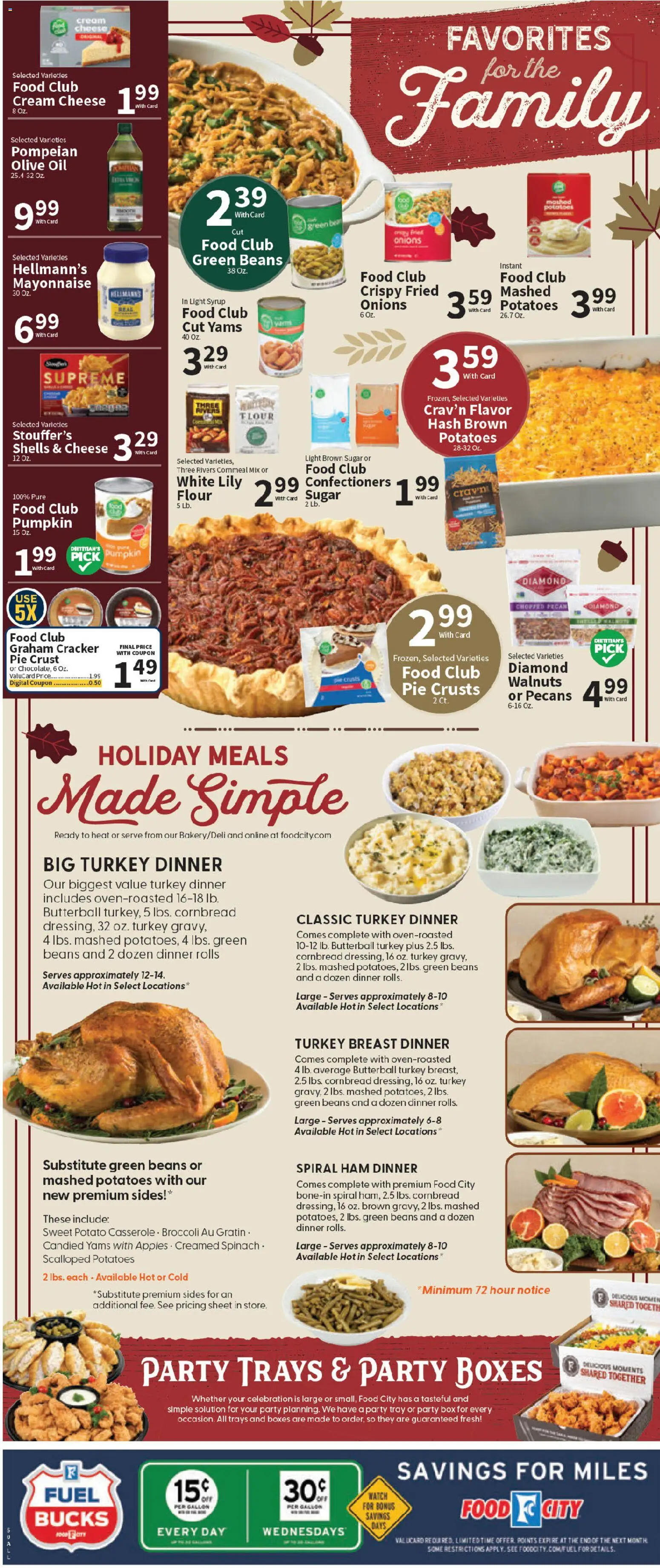 Food City Weekly Ad - valid from 05.11.2025 | Page: 7 | Products: Ham, Mayonnaise, Pumpkin, Watch