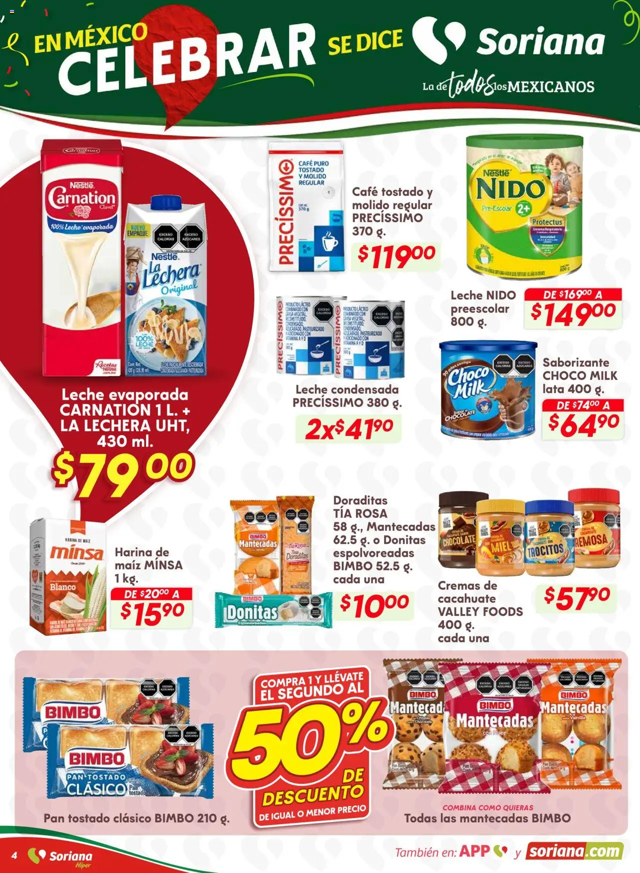 Nuevas ofertas de Soriana válidas en toda la República Mexicana desde el 18.09.2025. ¡Encuentra las mejores ofertas en Soriana - Preciazazaso Híper: Edo Mex, Gro, Hgo, Mor, Pue, Qto, Tlax, Ver! | Página: 11 | Productos: Maíz, Harina, Cacahuate, Chocolate