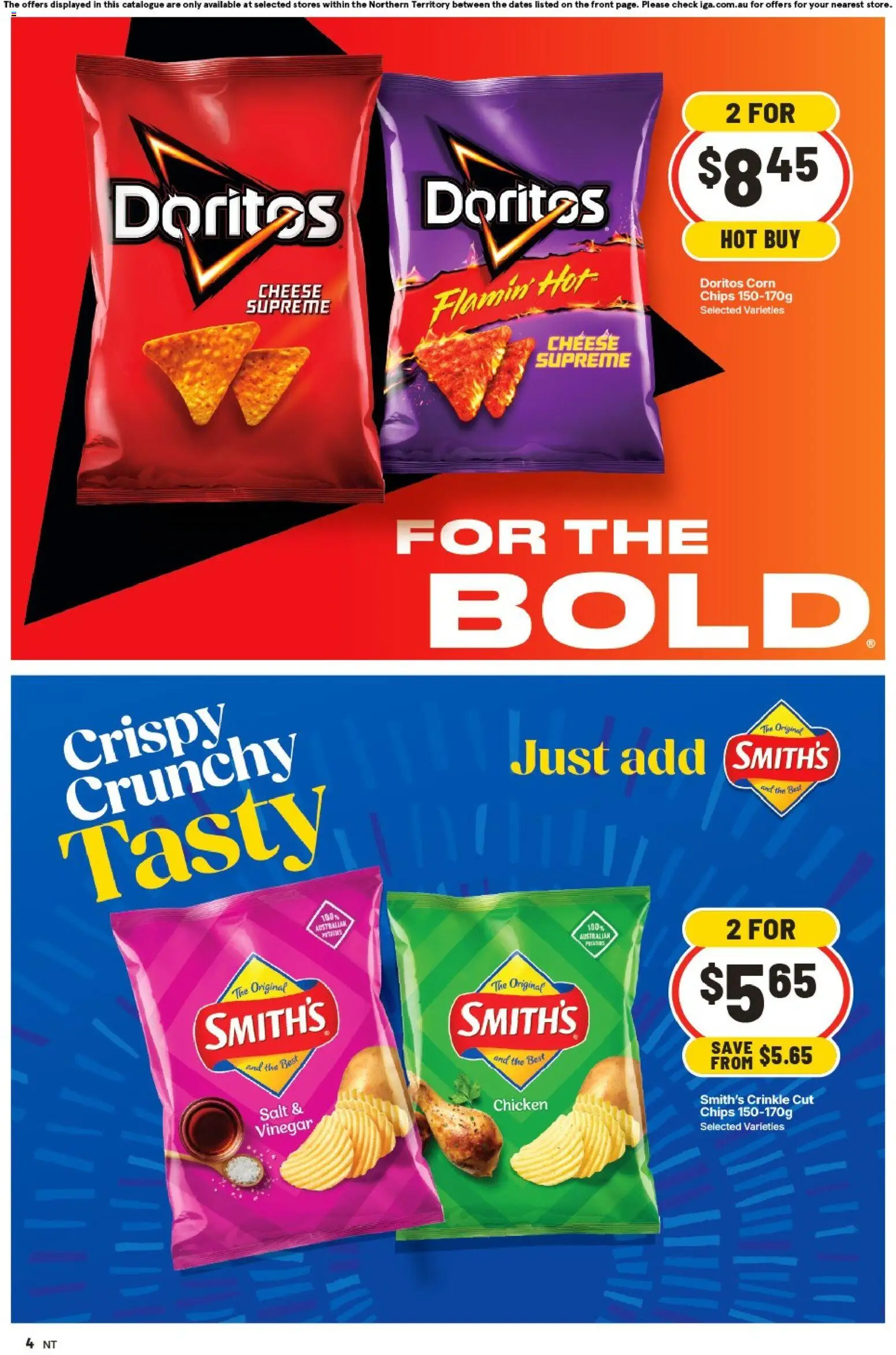 IGA catalogue - valid from 15.04.2026 | Page: 4 | Products: Cheese, Chicken, Salt, Vinegar