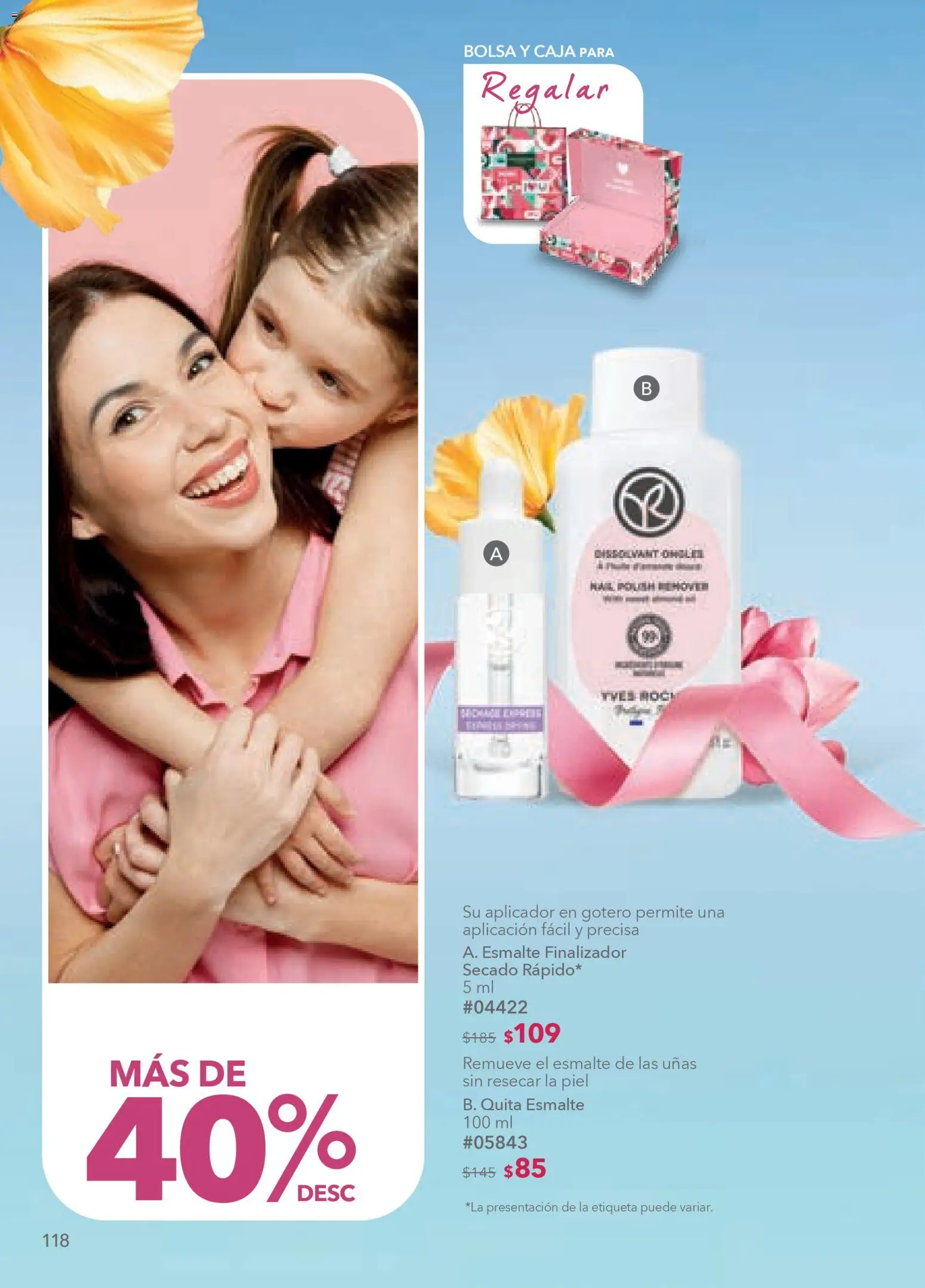 Nuevas ofertas de Yves Rocher válidas en toda la República Mexicana desde el 24.03.2026. ¡Encuentra las mejores ofertas en Yves Rocher campaña 5 2026! | Página: 120 | Productos: Quita esmalte, Bolsa, Caja