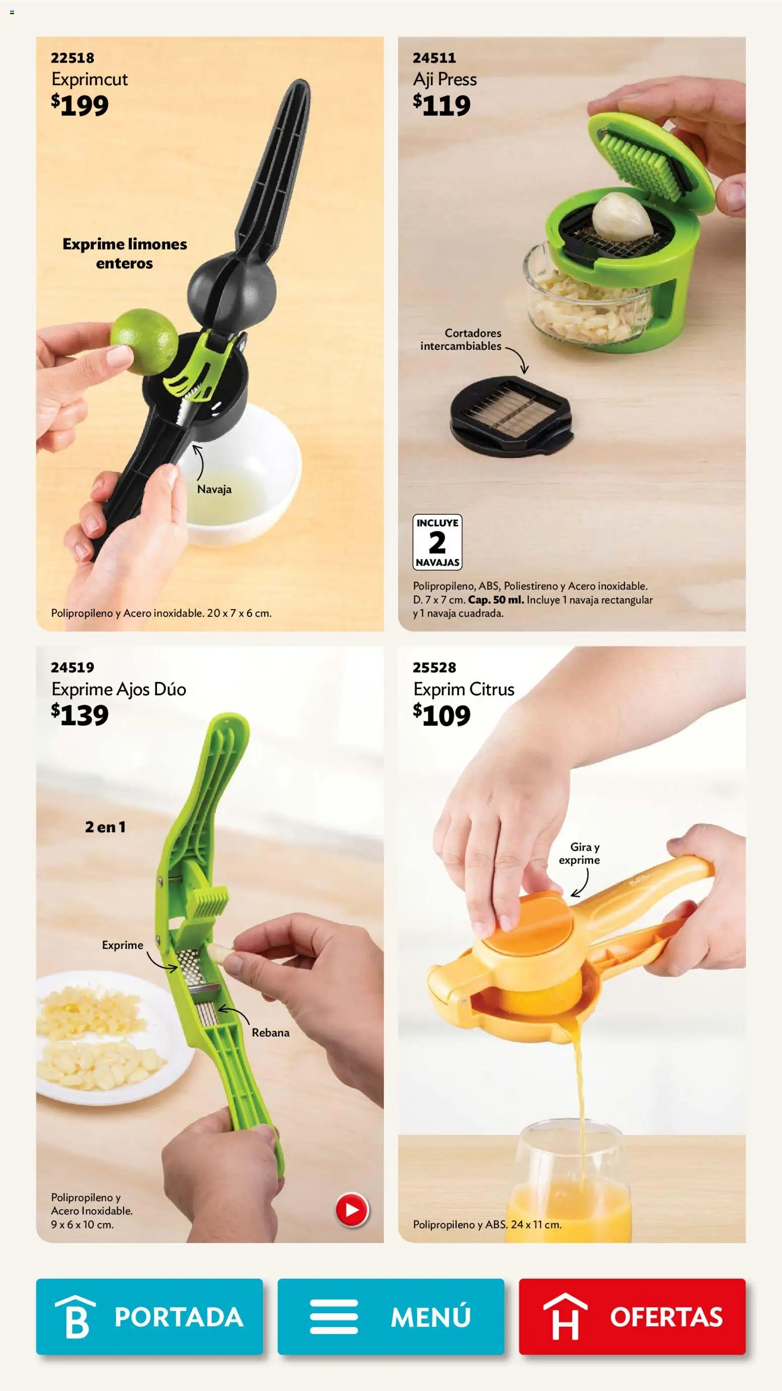 Nuevas ofertas de Betterware válidas en toda la República Mexicana desde el 01.12.2025. ¡Encuentra las mejores ofertas en Betterware campaña 12 2025! | Página: 46 | Productos: Navaja, Aji