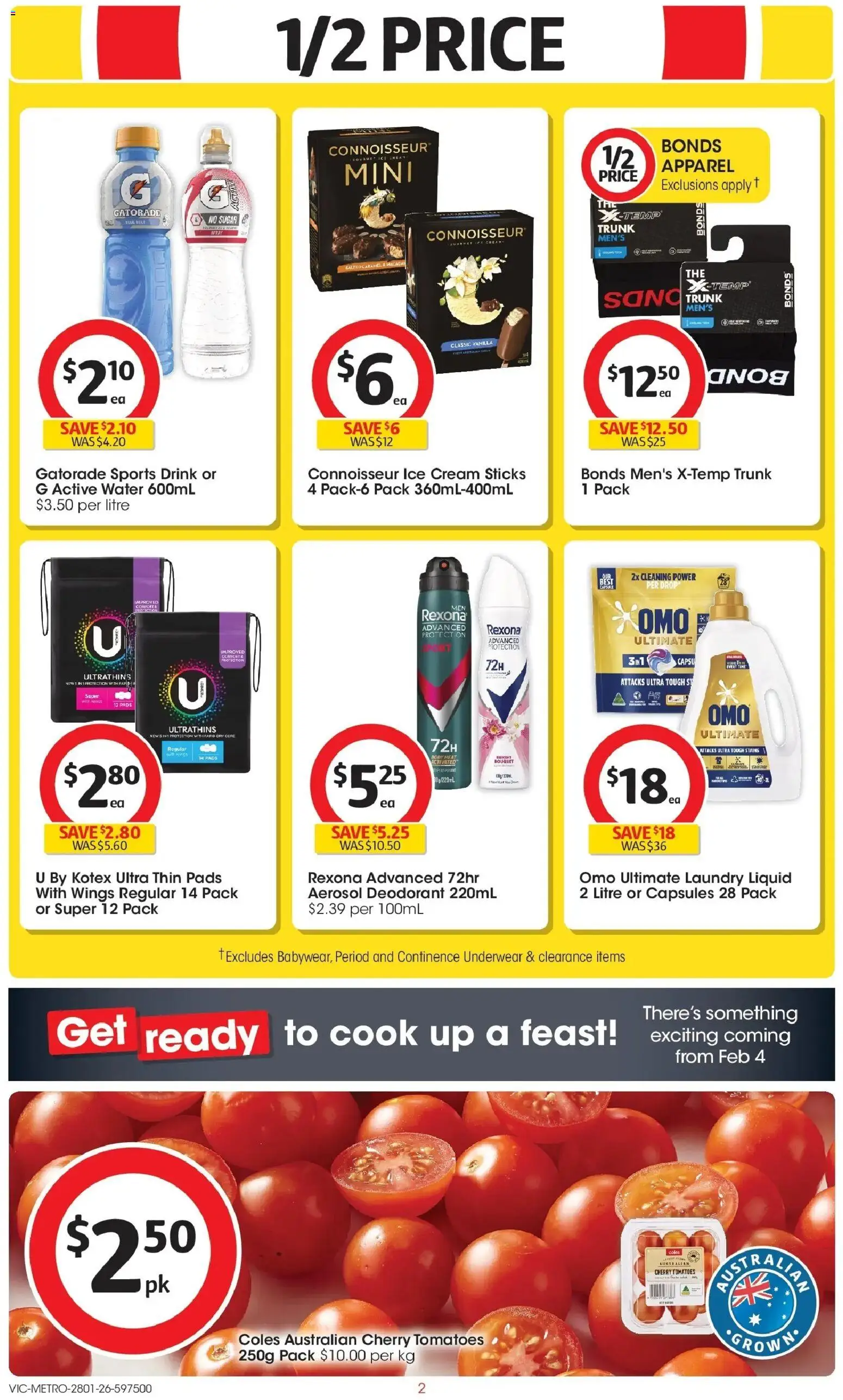 Coles catalogue - valid from 25.01.2026 | Page: 2 | Products: Water, Underwear, Sugar, Laundry