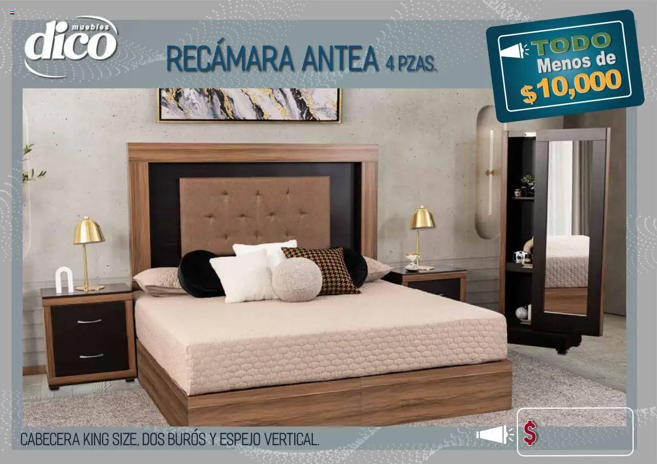 Nuevas ofertas de Muebles Dico válidas en toda la República Mexicana desde el 15.10.2025. ¡Encuentra las mejores ofertas en Muebles Dico - Catálogo TODO menos de 10000! | Página: 8 | Productos: Cabecera, Espejo