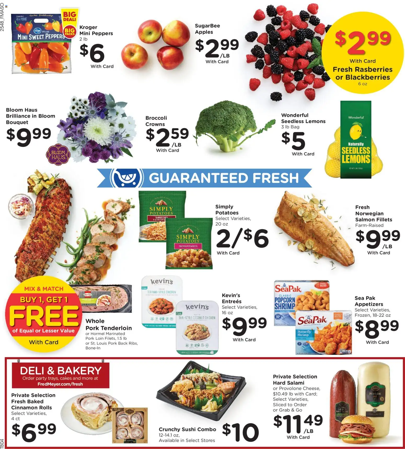Fred Meyer Weekly Ad - valid from 02.01.2026 | Page: 12 | Products: Peppers, Crowns, Salami, Pork