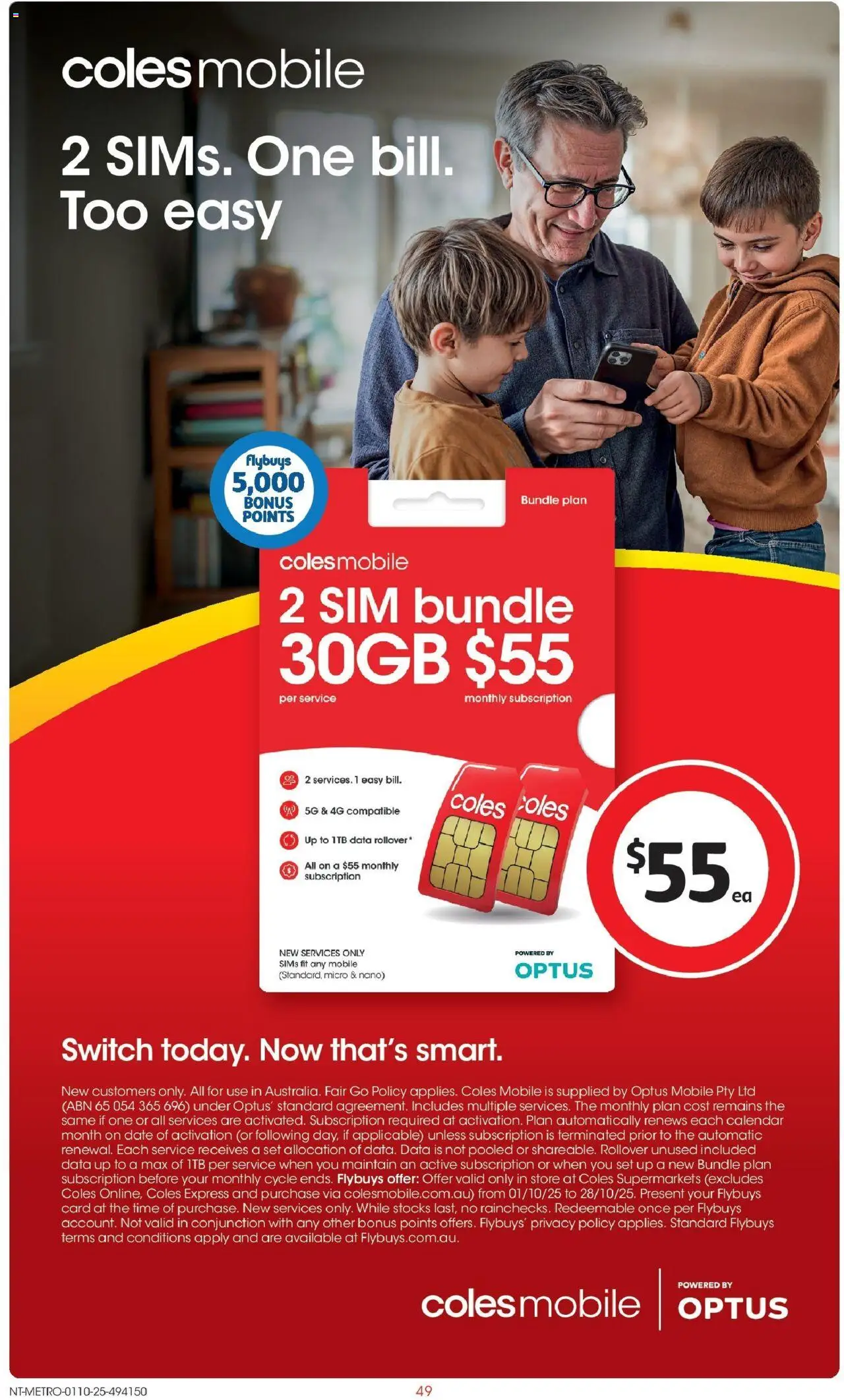 Coles catalogue - valid from 01.10.2025 | Page: 49 | Products: Date, Nano, Mobile