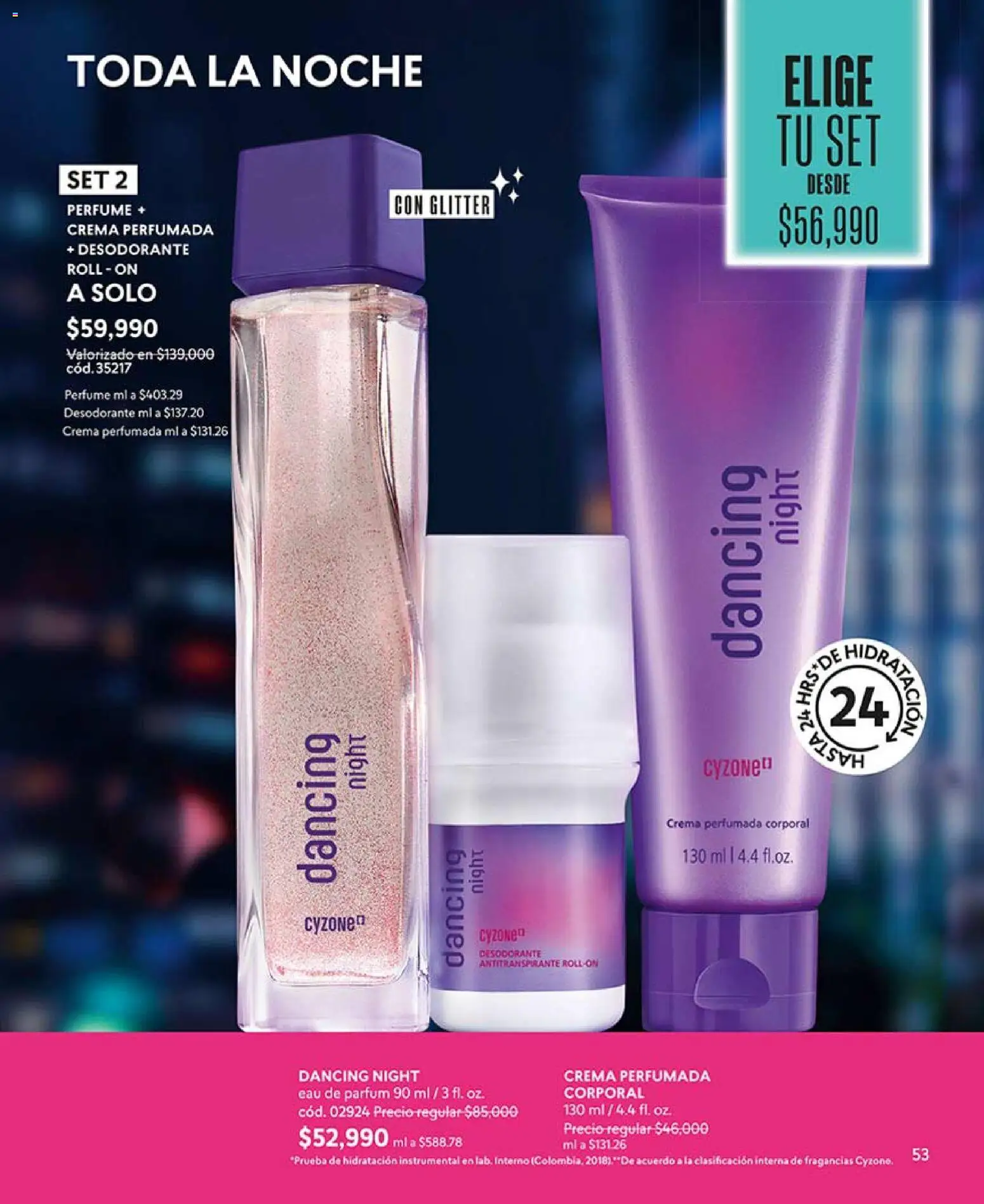 CyZone revista - valida desde el 03.04.2026 | Página: 53 | Productos: Crema, Glitter, Perfume, Antitranspirante