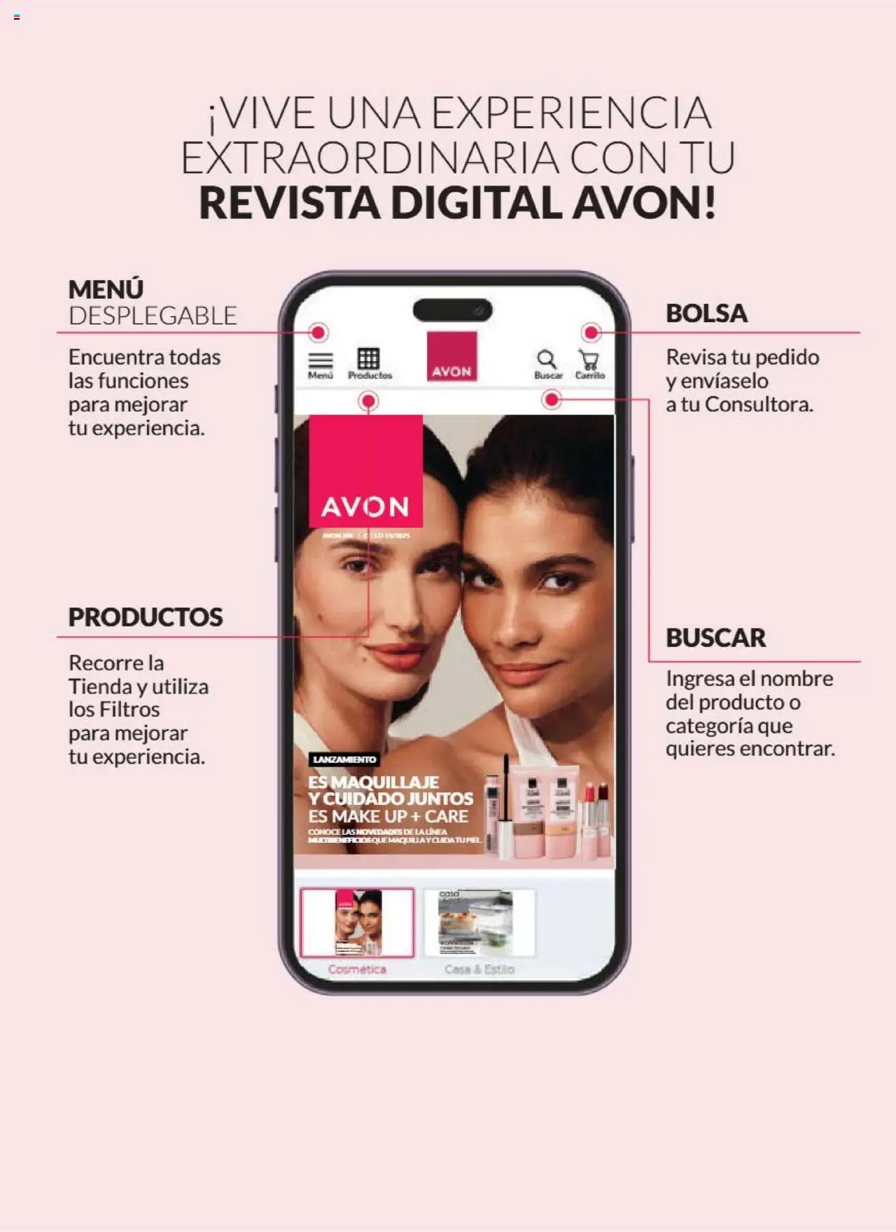 Nuevas ofertas de AVON válidas en toda la República Mexicana desde el 12.09.2025. ¡Encuentra las mejores ofertas en AVON - Campaña 15 2025! | Página: 2 | Productos: Bolsa, Maquillaje