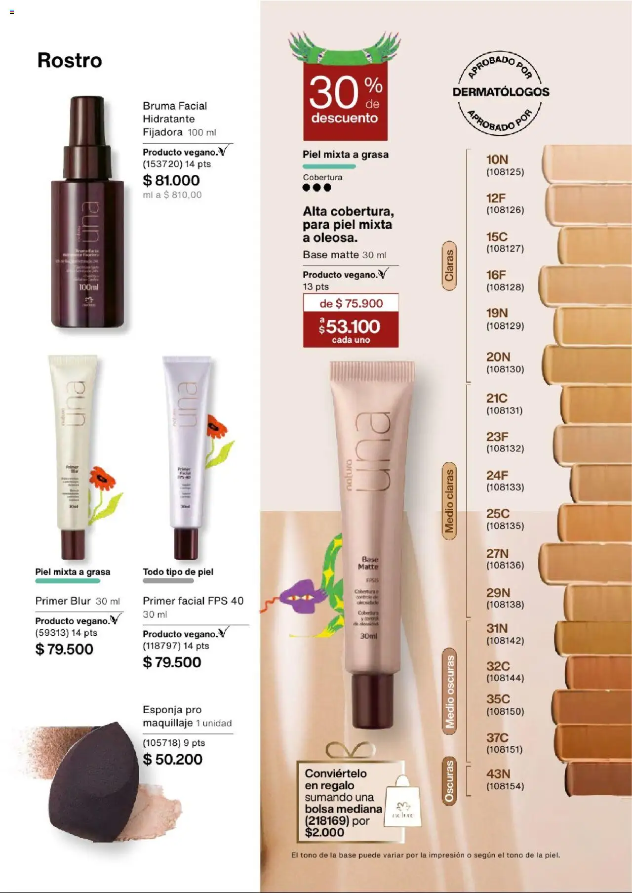 Natura revista - valida desde el 03.09.2025 | Página: 62 | Productos: Esponja, Bolsa, Maquillaje