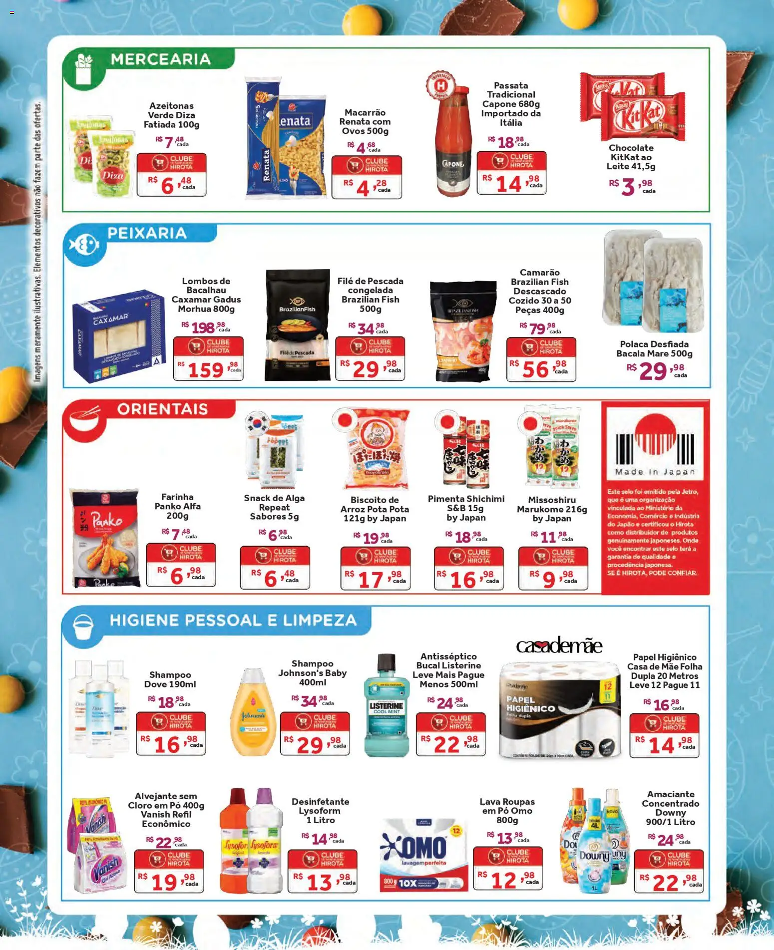 Hirota Food Folheto - válido de 18.03.2026 | Página: 4 | Produtos: Pó, Chocolate, Macarrão, Desinfetante