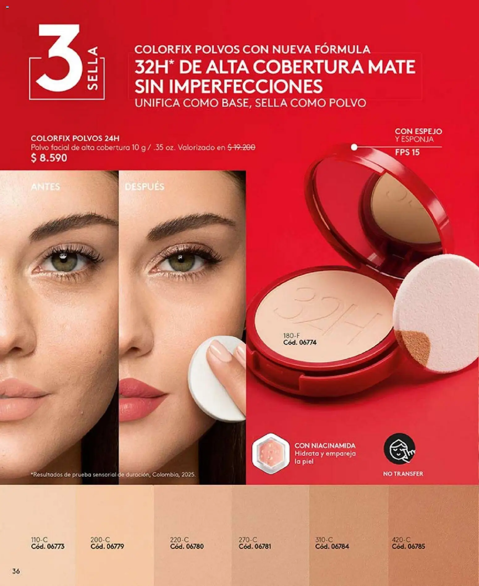 Catálogo Ésika Campaña 4 │ válido desde el 15.02.2026 | Página: 36 | Productos: Esponja, Espejo, Polvo, Mate