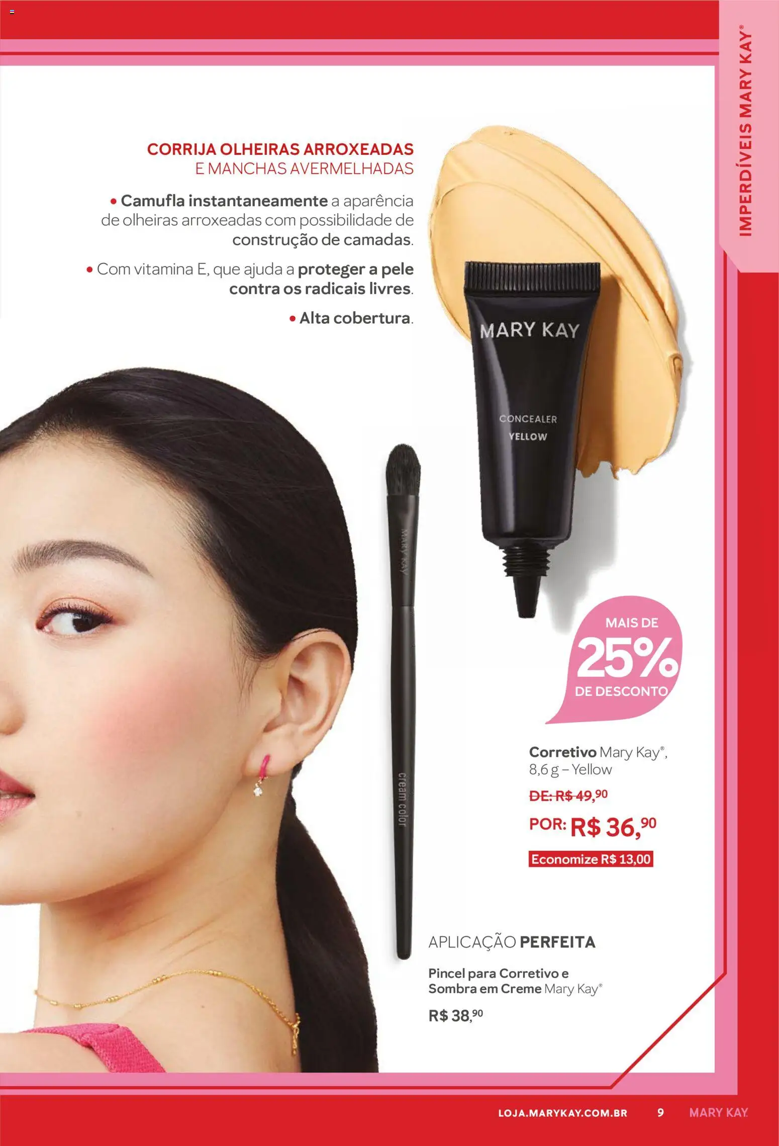 Mary Kay Folheto - válido de 01.03.2026 | Página: 9 | Produtos: Corretivo, Pincel, Creme