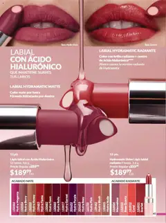 Nuevas ofertas de AVON válidas en toda la República Mexicana desde el 13.09.2025. ¡Encuentra las mejores ofertas en Lápiz labial con Ácido Hialurónico, Lápiz labial con Ácido Hialurónico 12 tonos. 3,6 g! | Página: 50