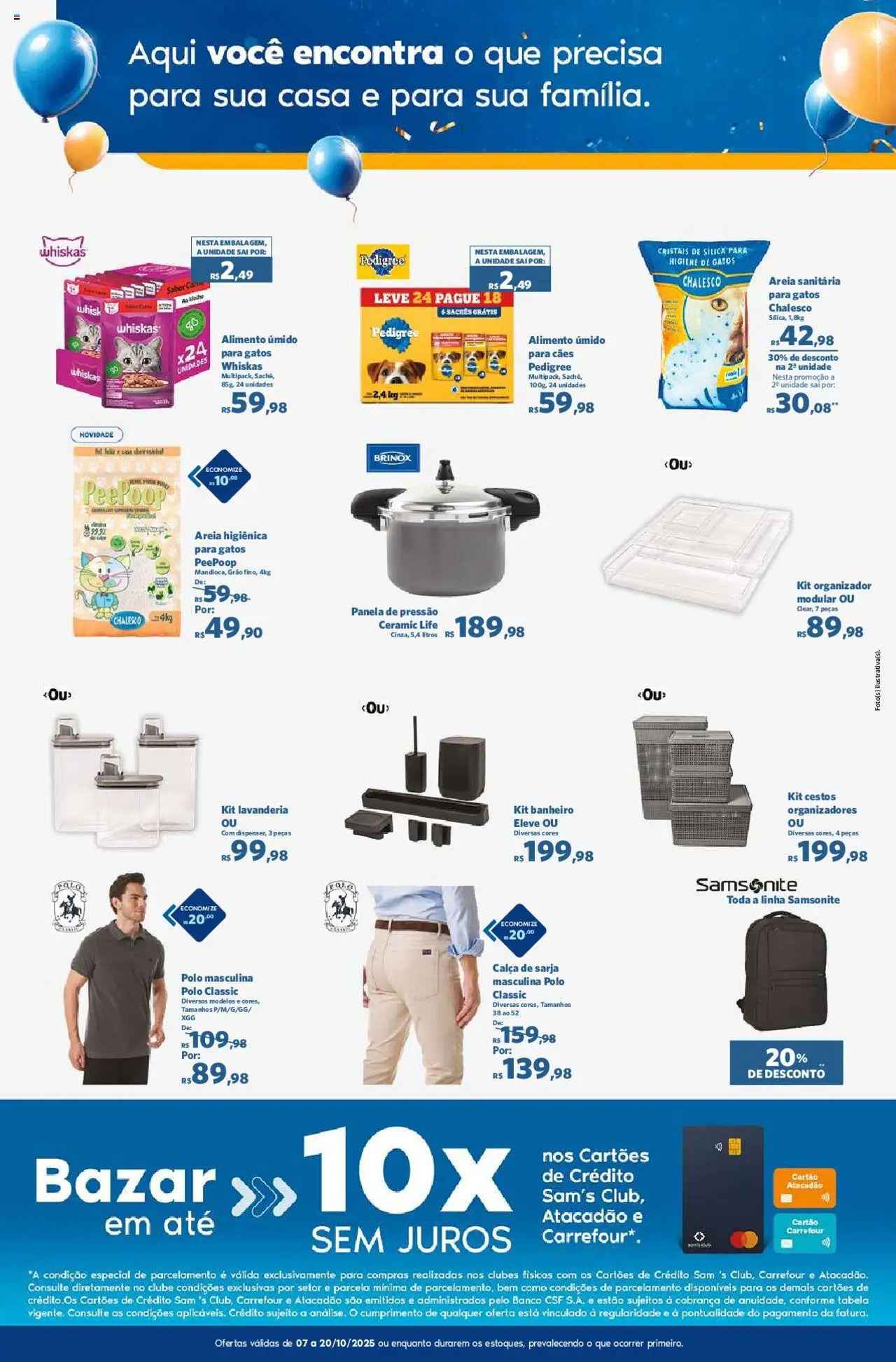 Sam's Club Folheto - válido de 07.10.2025 | Página: 16 | Produtos: Areia, Panela de pressão, Alimento úmido, Calça