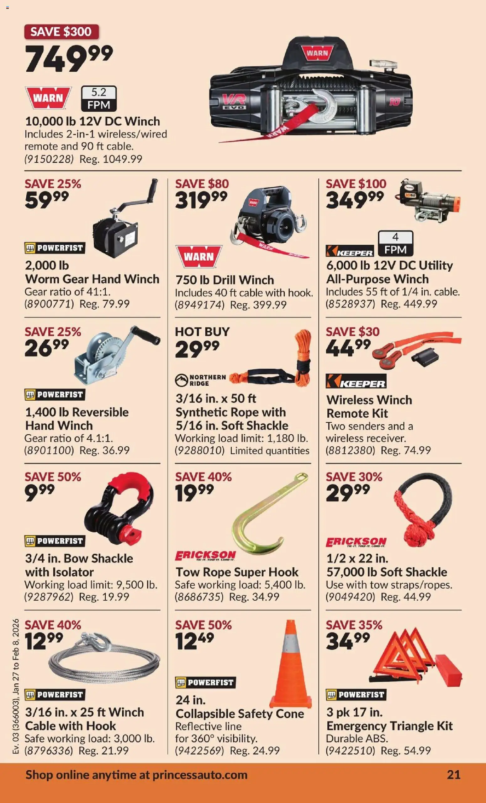 Princess Auto flyer valid from 27.01.2026 | Page: 29 | Products: Cable, Ridge