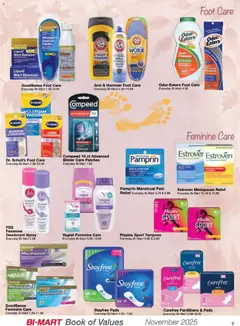 Preview of Bi-Mart weekly ads valid from 01.11.2025 | Page: 9 | Products: Powder, Deodorant, Pads, Tampons