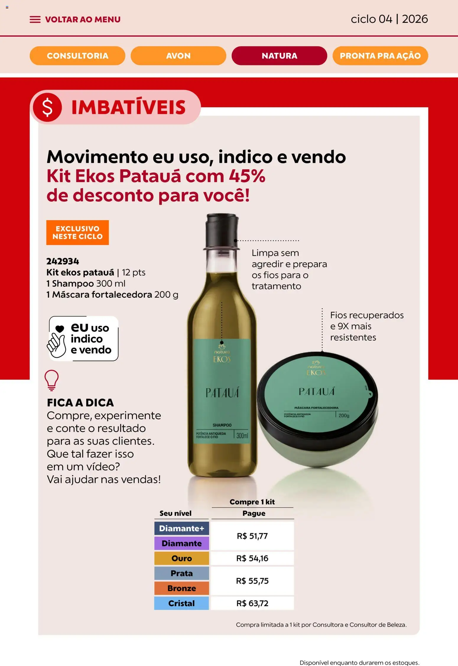 Avon Folheto - válido de 18.02.2026 | Página: 30 | Produtos: Shampoo, Vídeo