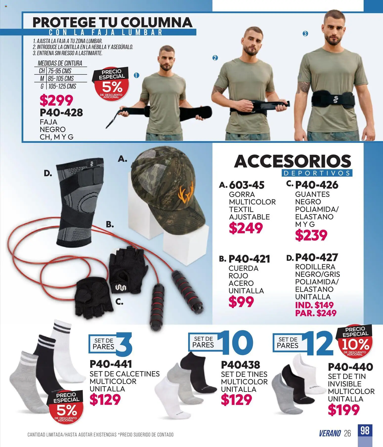 Nuevas ofertas de Cklass válidas en toda la República Mexicana desde el 28.04.2026. ¡Encuentra las mejores ofertas en Cklass catálogo Sportweek! | Página: 213 | Productos: Gorra, Guantes, Hebilla, Faja