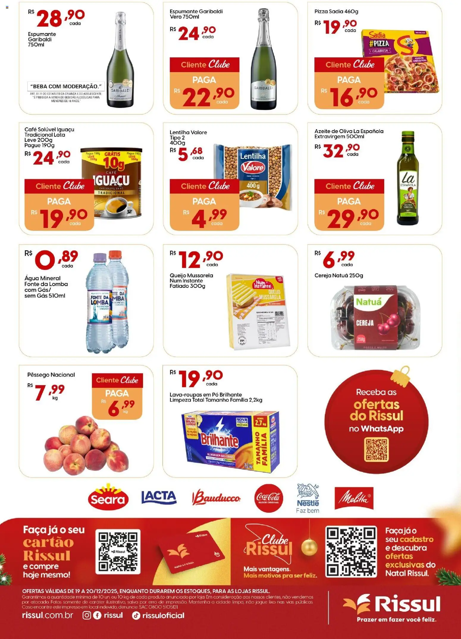Rissul Folheto - válido de 19.12.2025 | Página: 2 | Produtos: Pêssego, Cereja, Espumante, Cola
