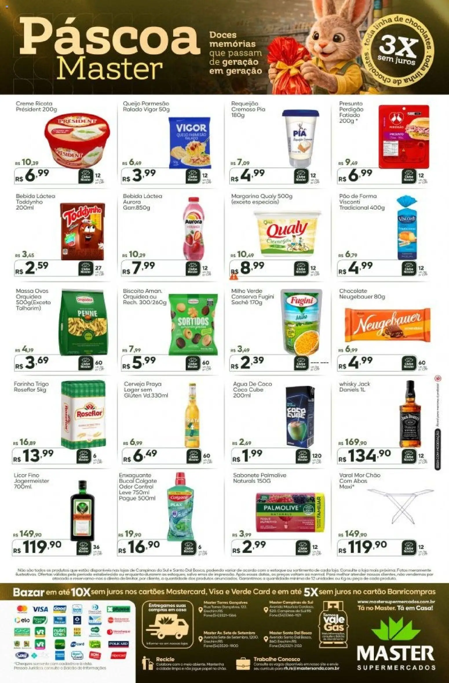 Master Folheto - válido de 16.03.2026 | Página: 2 | Produtos: Licor, Milho verde, Pão de forma, Creme