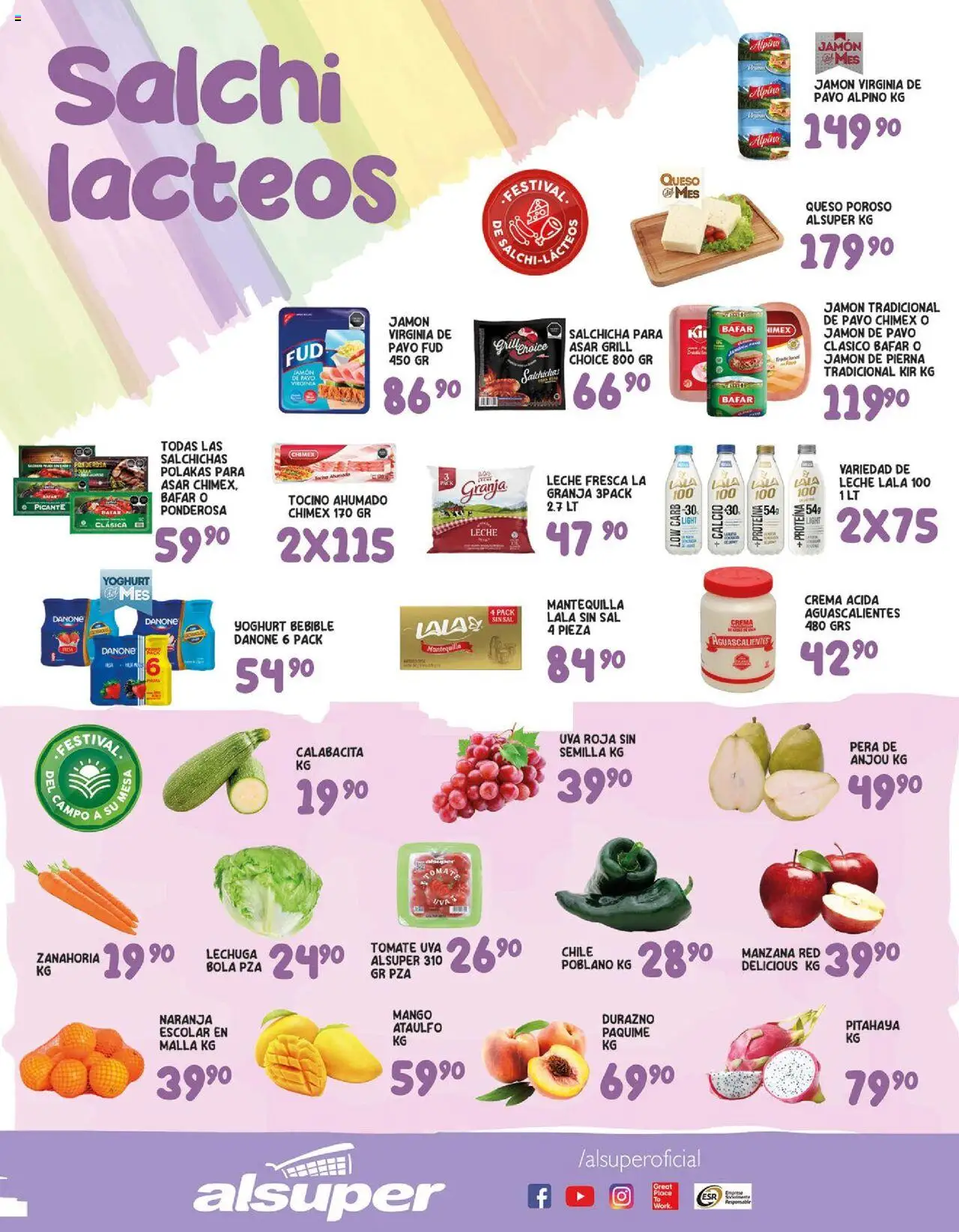Nuevas ofertas de Alsuper válidas en toda la República Mexicana desde el 08.08.2025. ¡Encuentra las mejores ofertas en Alsuper - Folleto - Zacatecas! | Página: 3 | Productos: Sal, Manzana, Mango, Zanahoria