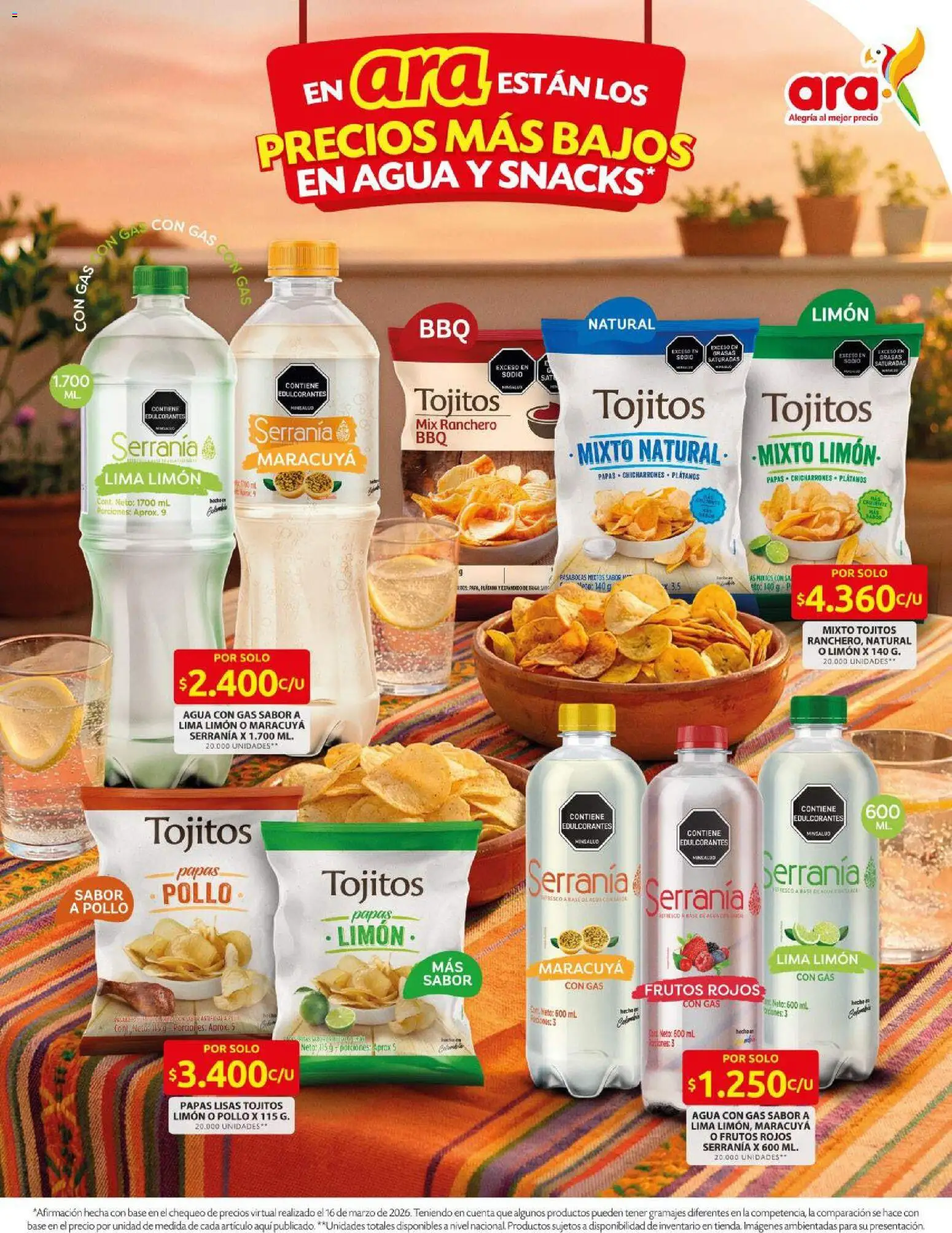 Ara revista - valida desde el 19.03.2026 | Página: 10 | Productos: Agua, Limón, Maracuyá, Plátano