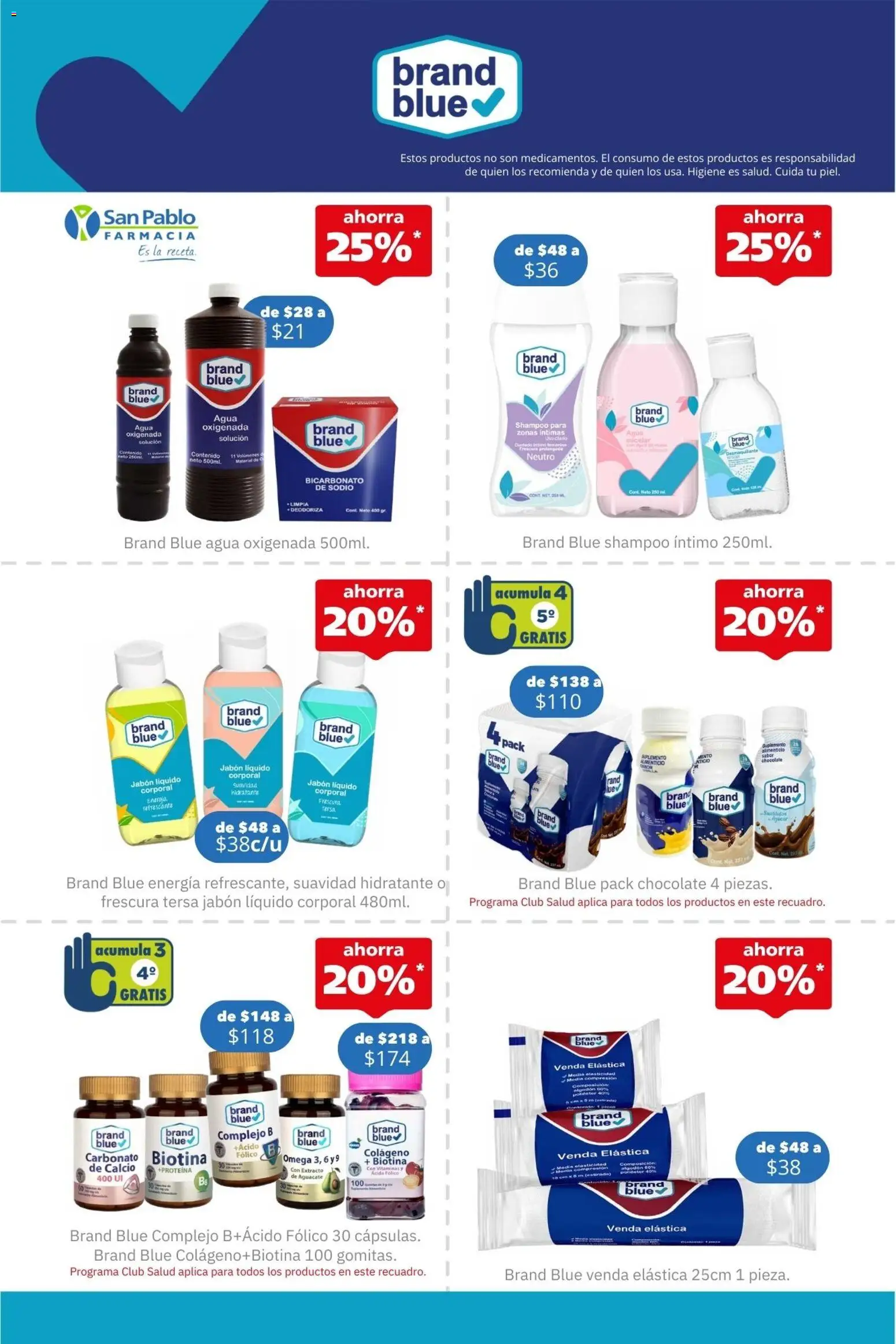 Nuevas ofertas de Farmacia San Pablo válidas en toda la República Mexicana desde el 11.01.2026. ¡Encuentra las mejores ofertas en Farmacia San Pablo catálogo! | Página: 5 | Productos: Agua oxigenada, Agua, Aguacate, Jabón