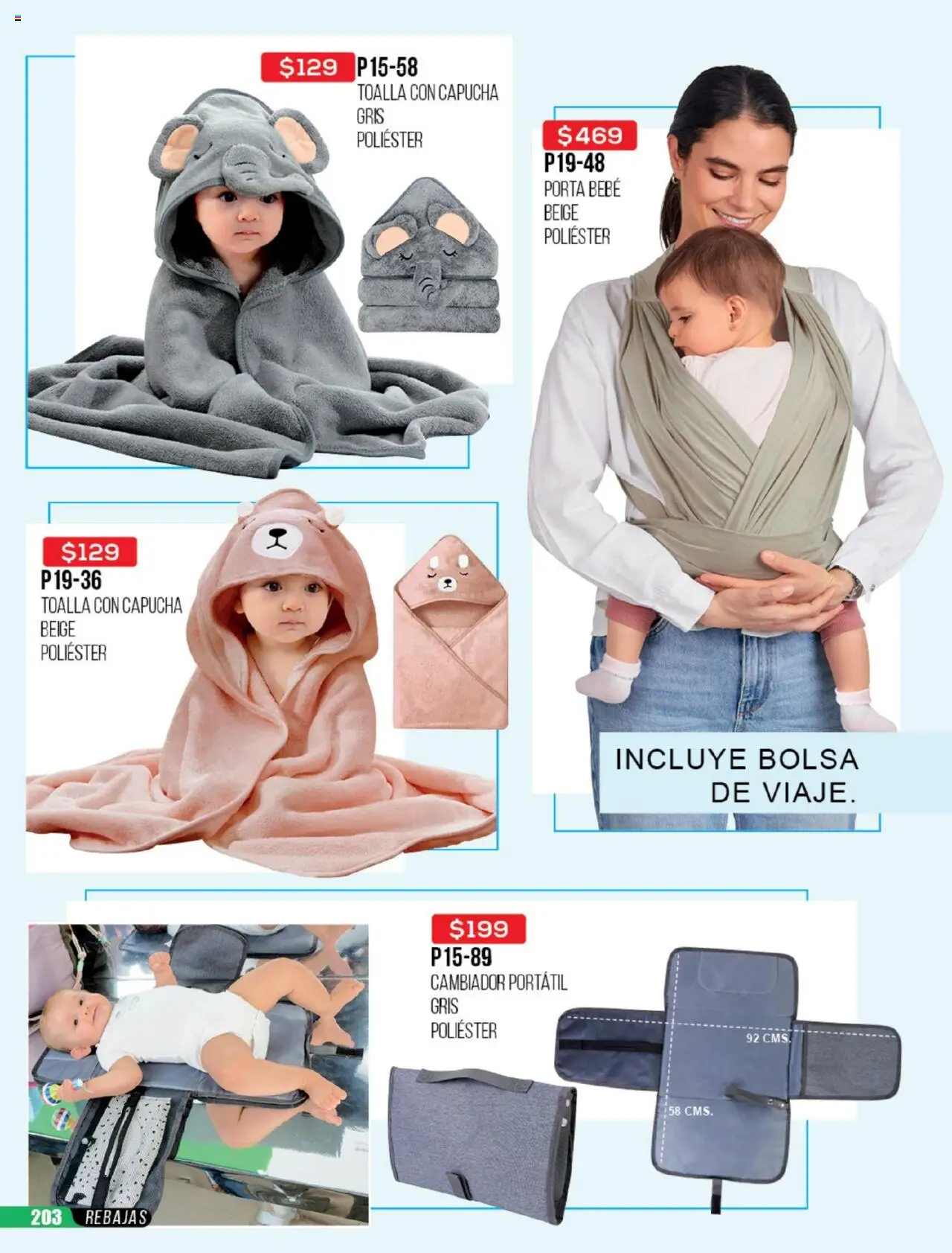 Nuevas ofertas de Cklass válidas en toda la República Mexicana desde el 30.05.2025. ¡Encuentra las mejores ofertas en Cklass catálogo Rebajas Ropa! | Página: 204 | Productos: Bolsa, Cambiador, Toalla